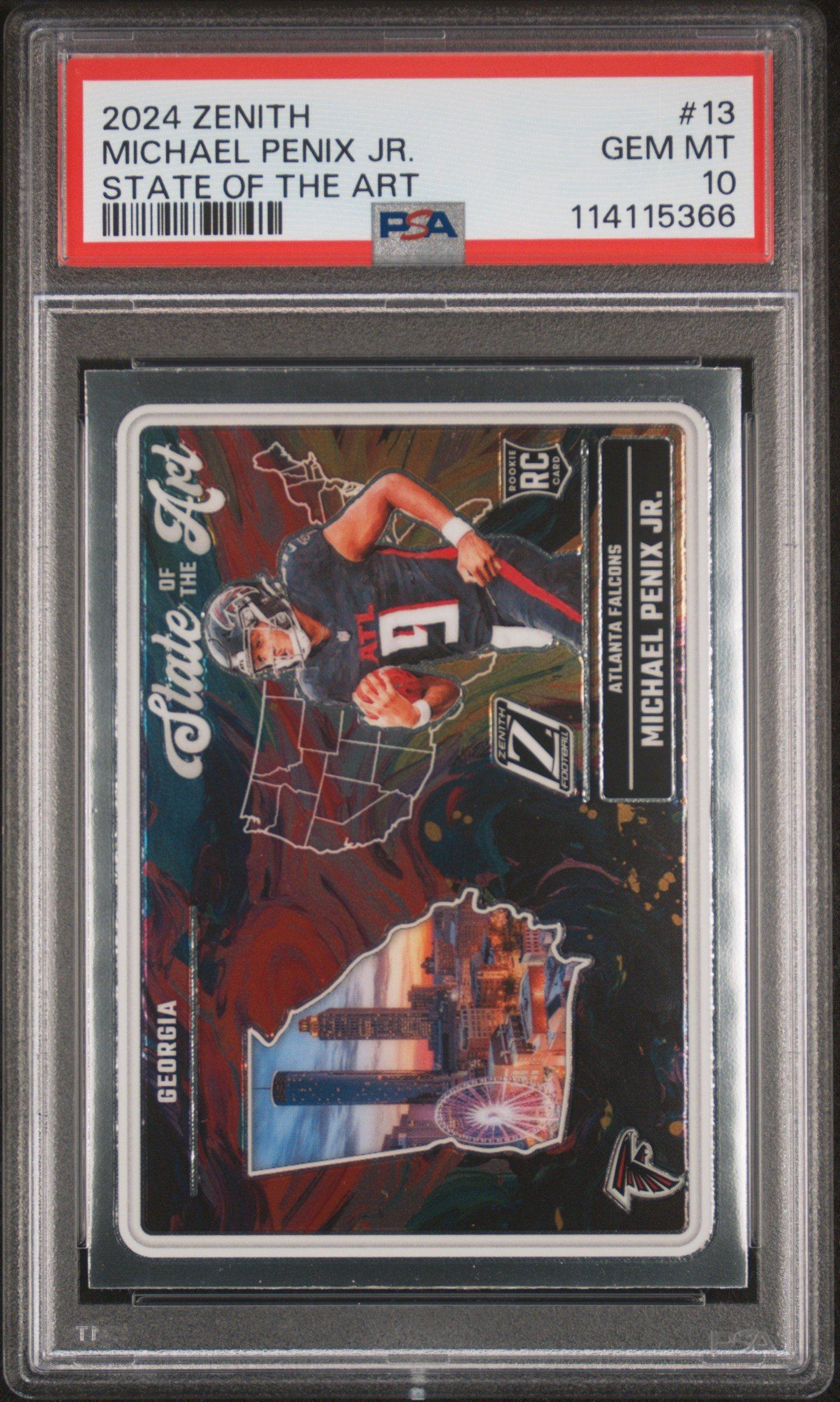 2024 Panini Zenith State Of The Art 13 Michael Penix Jr. PSA 10