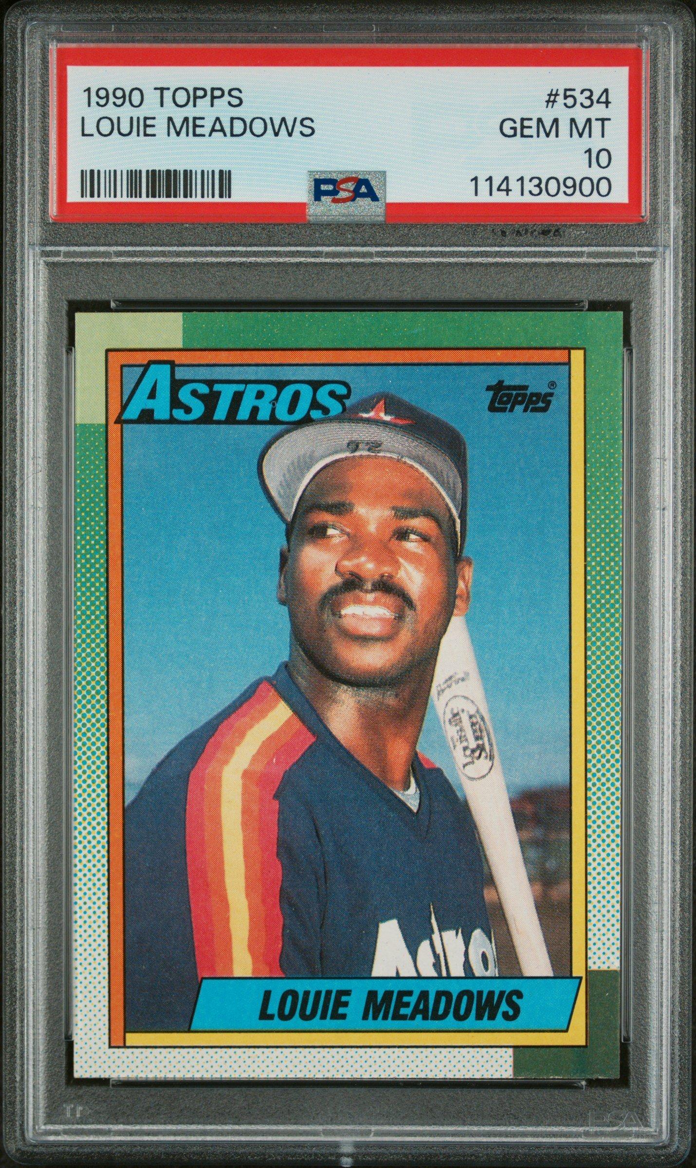 1990 Topps 534 Louie Meadows PSA 10