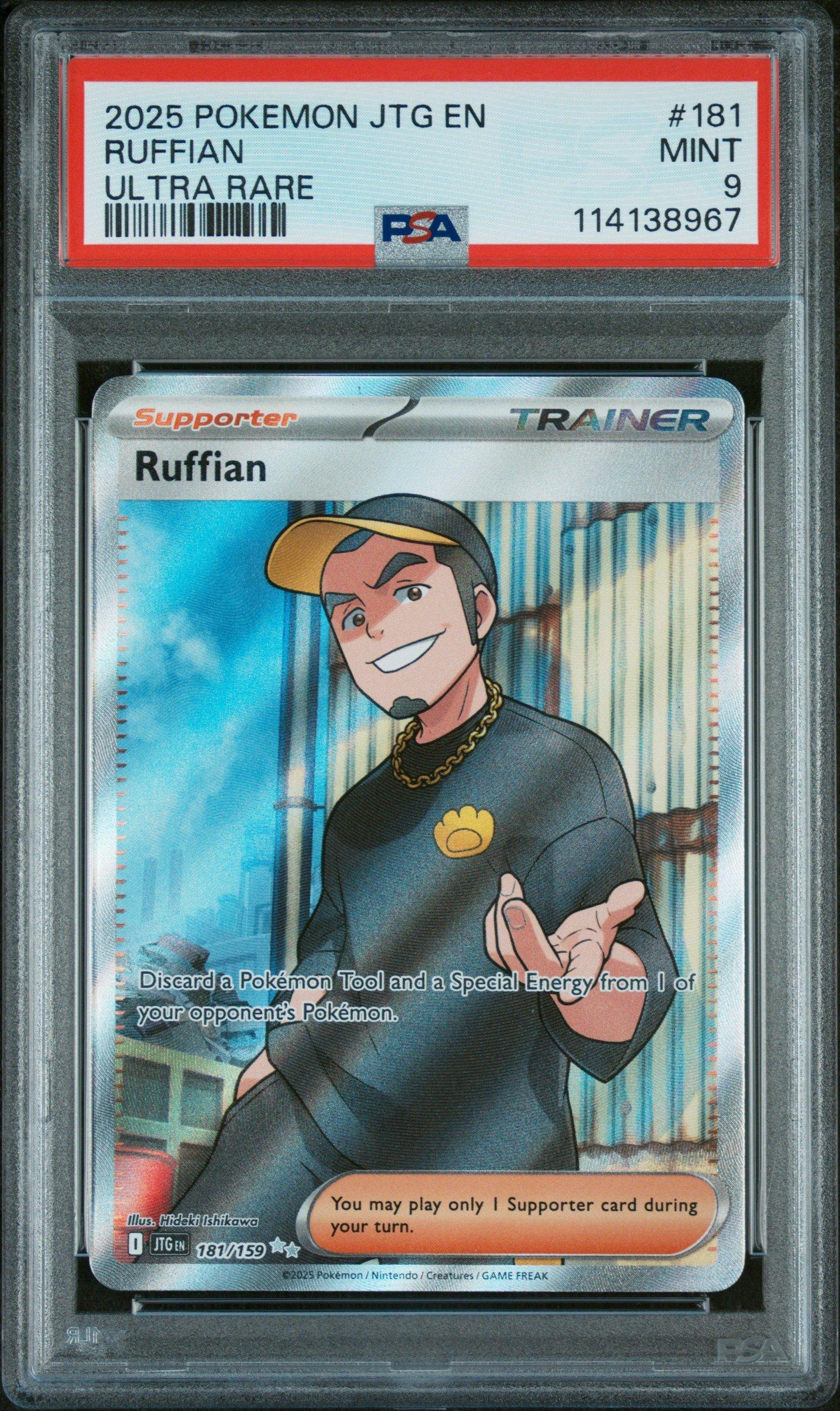 2025 Pokemon Jtg En-journey Together 181 Ruffian Ultra Rare PSA