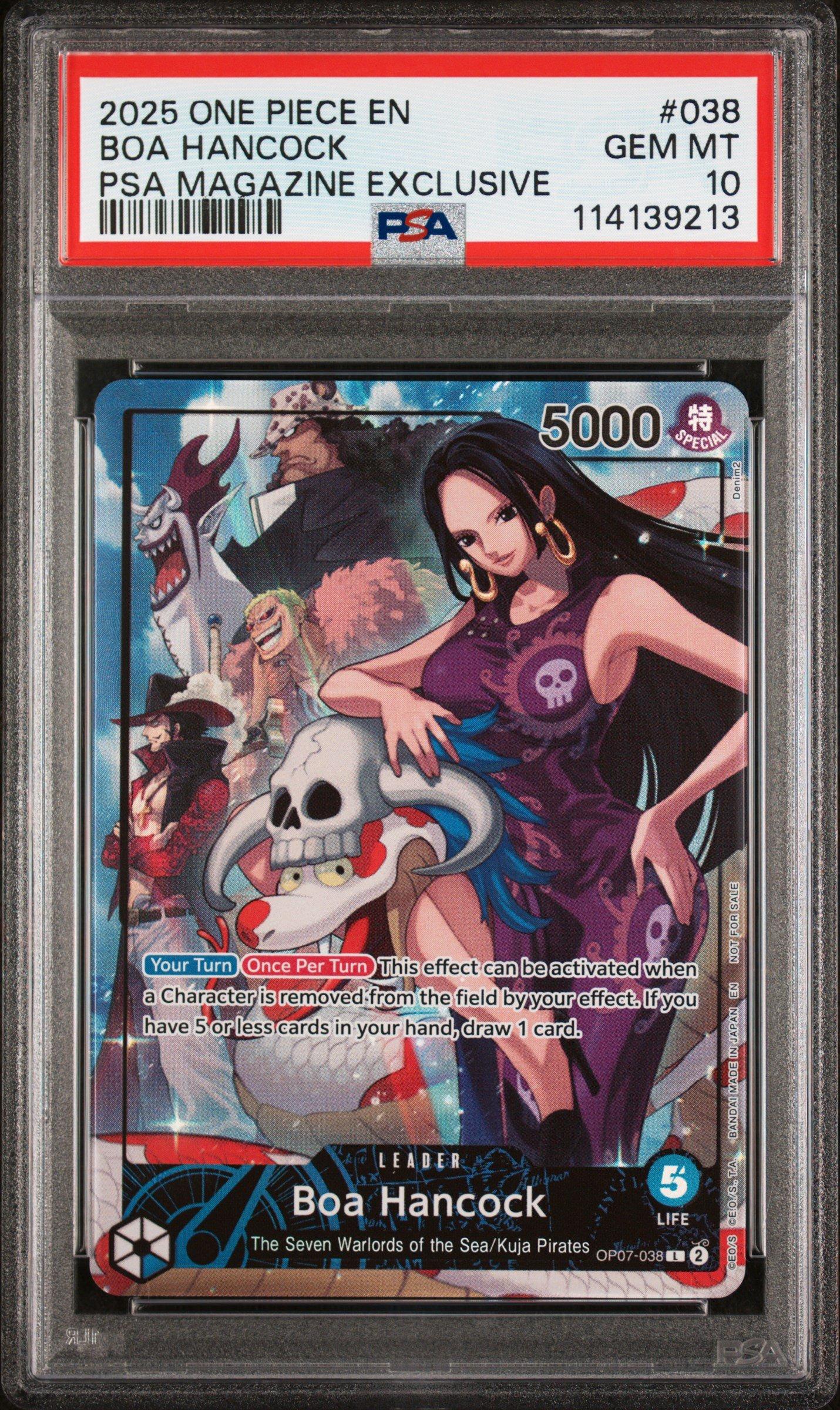 2025 One Piece Promos 038 Boa Hancock Psa Magazine Exclusive PSA