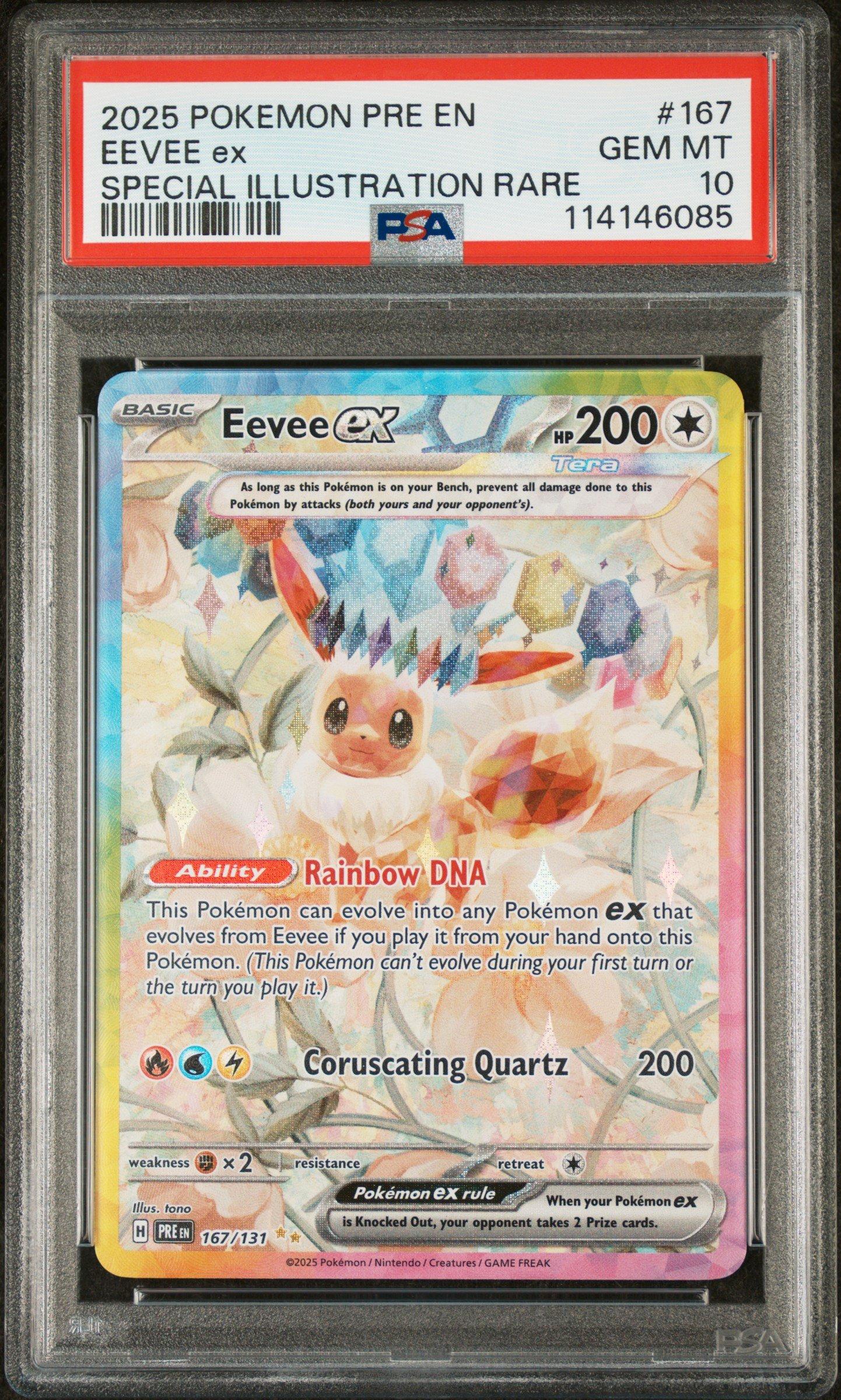 2025 Pokemon Pre En-prismatic Evolutions 167 Eevee Ex Special
