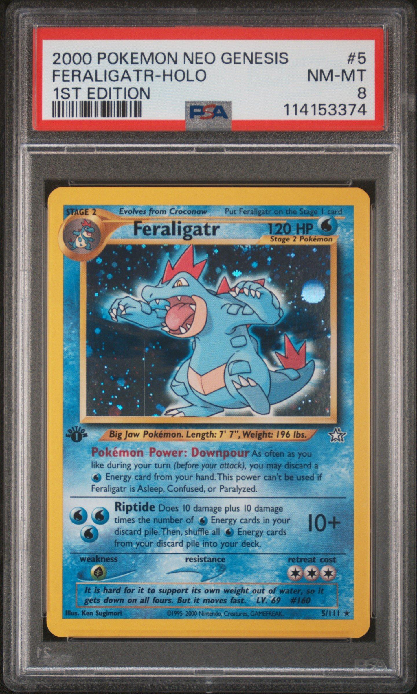 2000 Pokemon Neo Genesis 1st Edition 5 Feraligatr-holo PSA