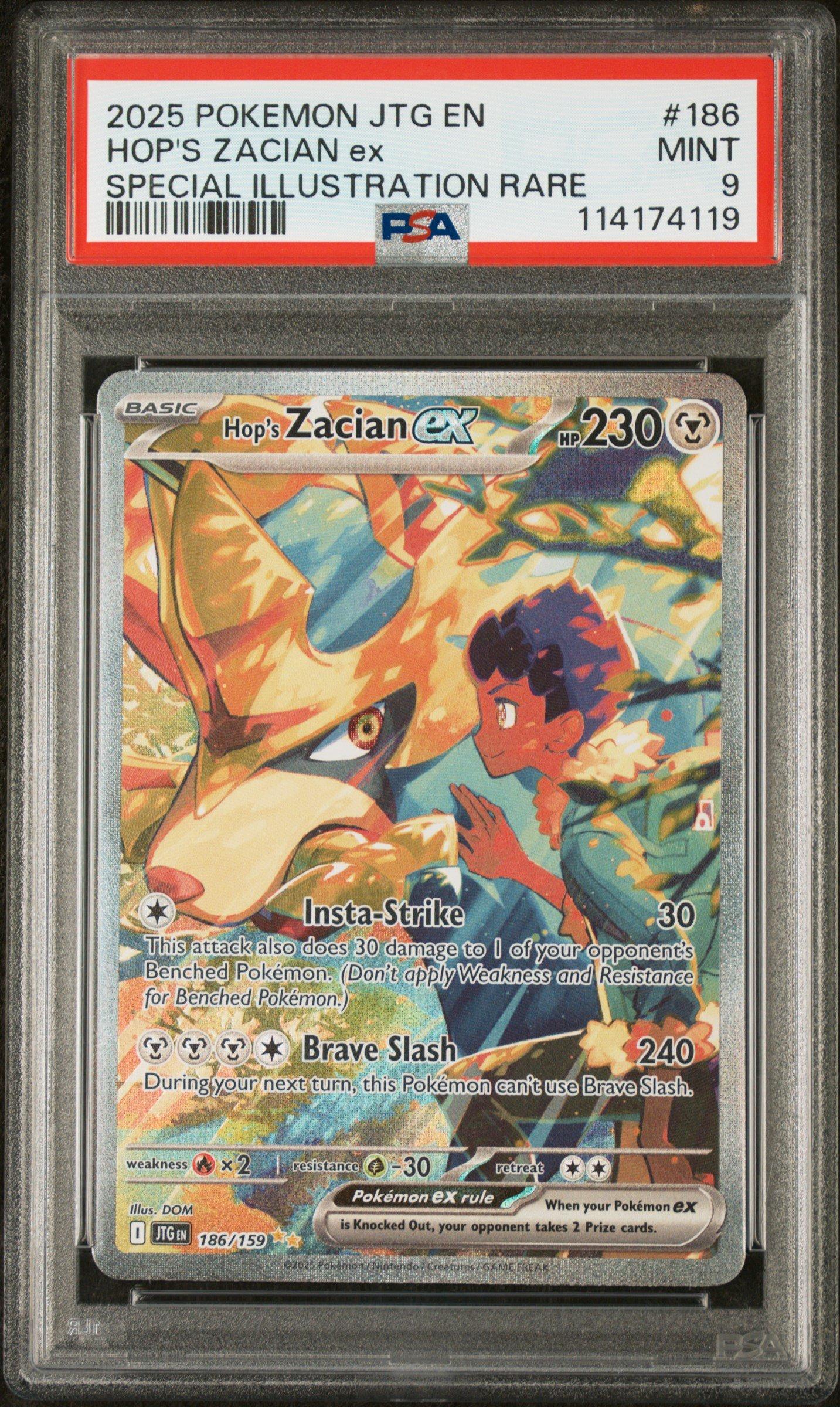 2025 Pokemon Jtg En-journey Together 186 Hop's Zacian Ex Special