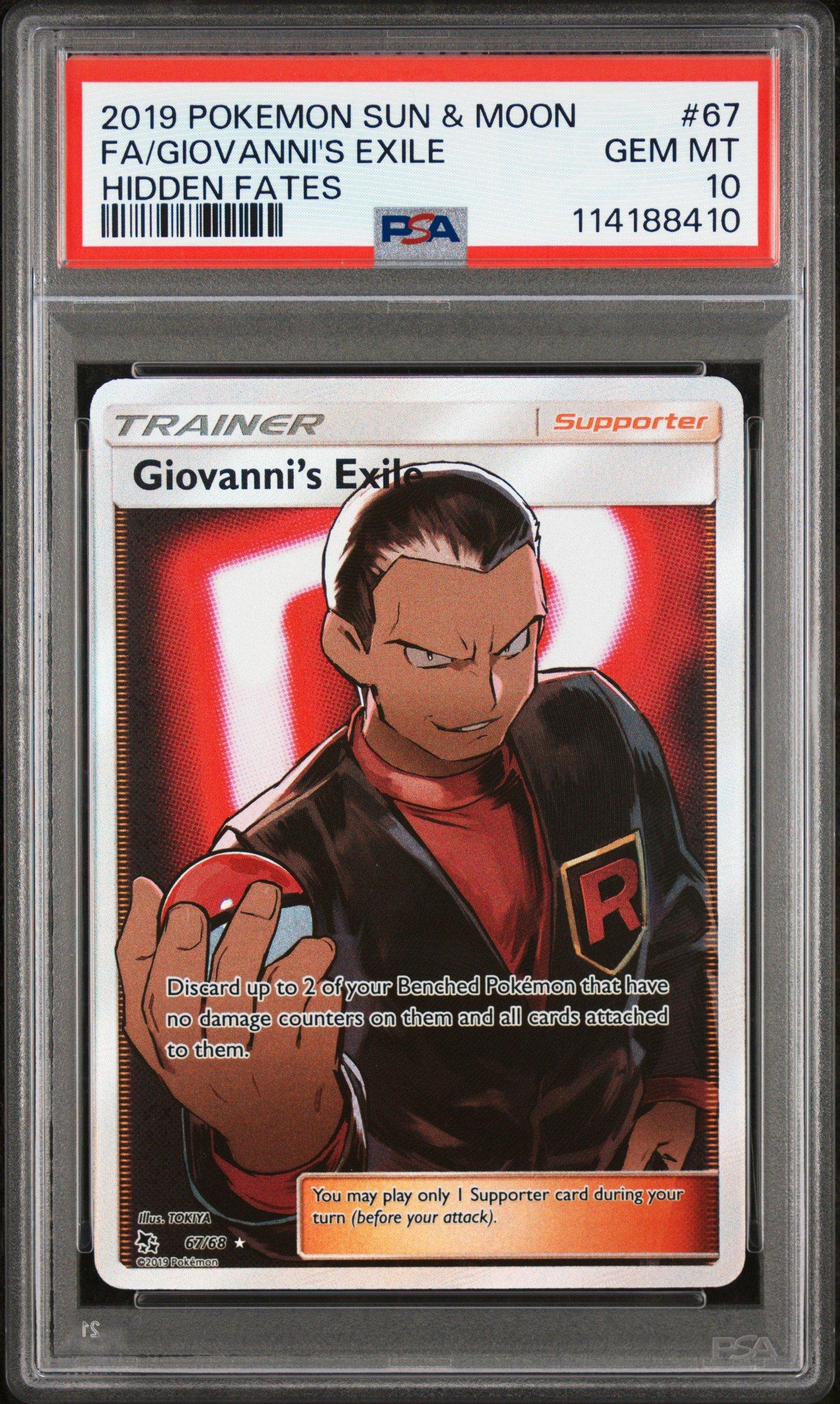 2019 Pokemon Sun & Moon Hidden Fates 67 Full Art/giovanni's Exile