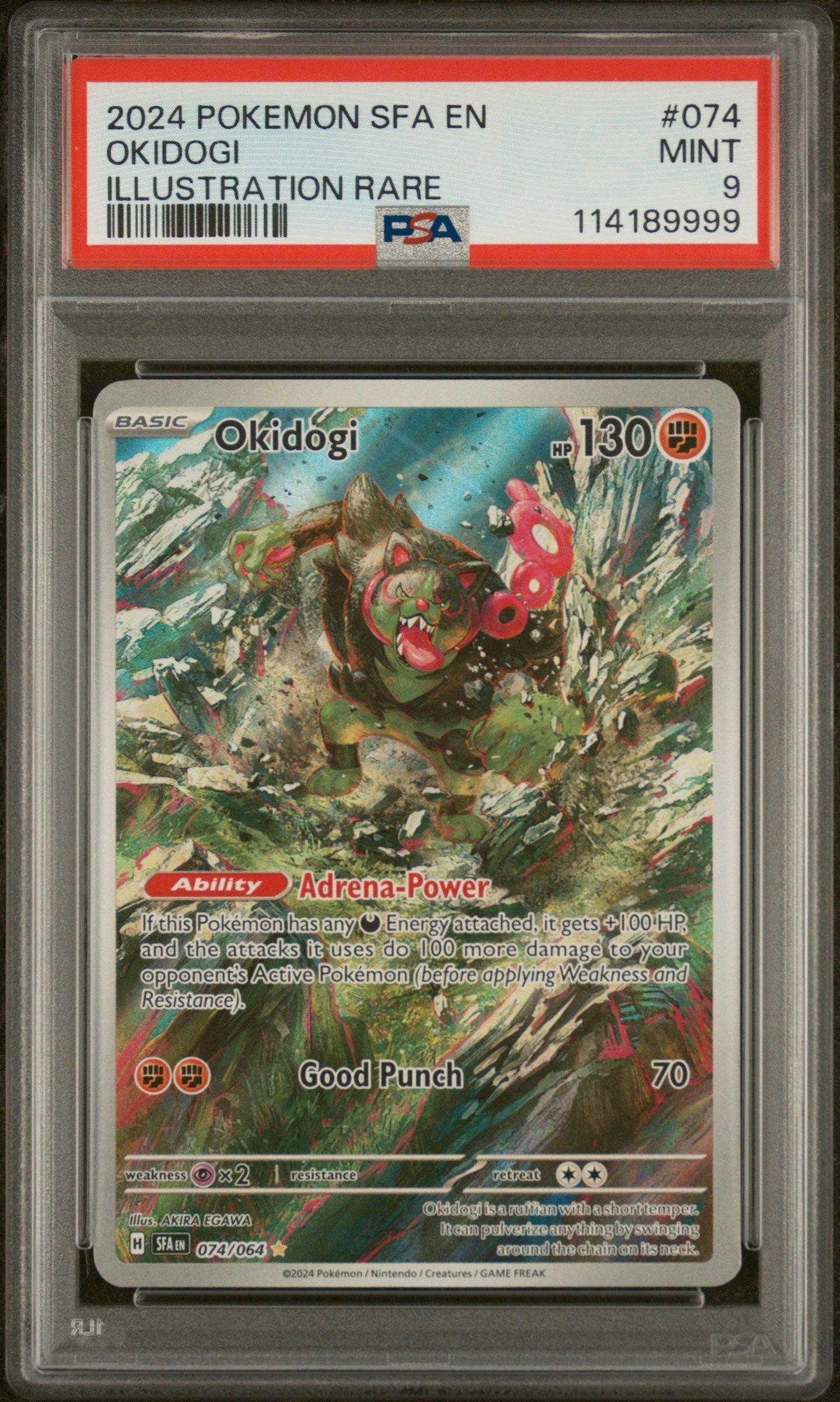 2024 Pokemon Sfa En-shrouded Fable 074 Okidogi Illustration Rare PSA