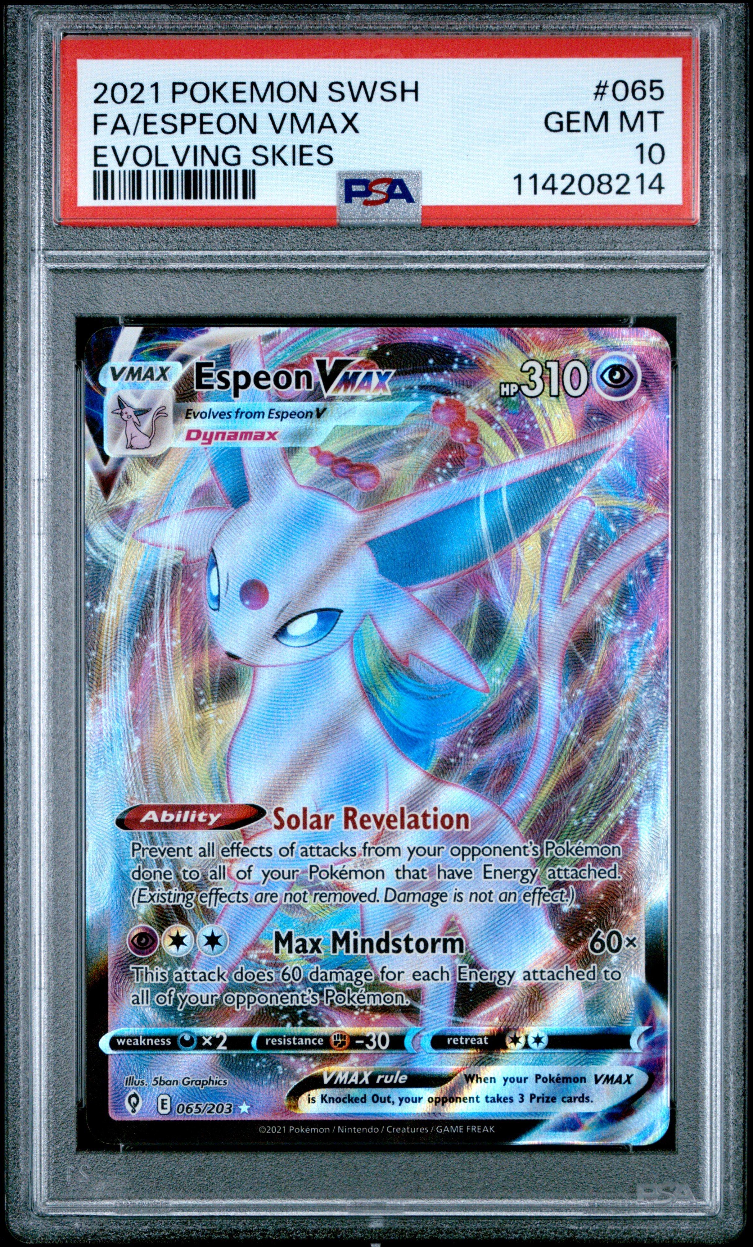 2021 Pokemon Sword & Shield Evolving Skies 065 Full Art/espeon