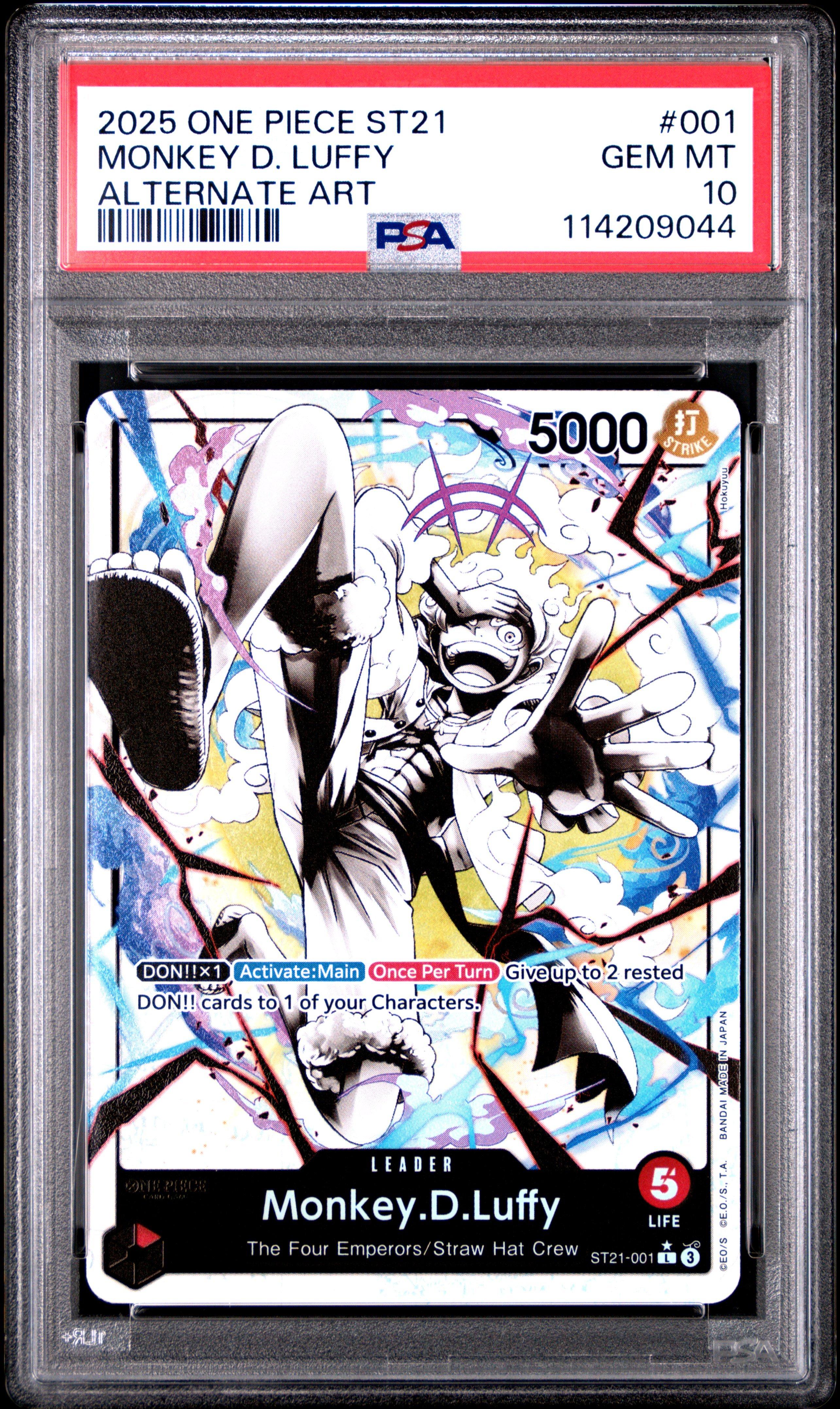 2025 One Piece Starter Deck St21-ex Gear 5 001 Monkey D. Luffy