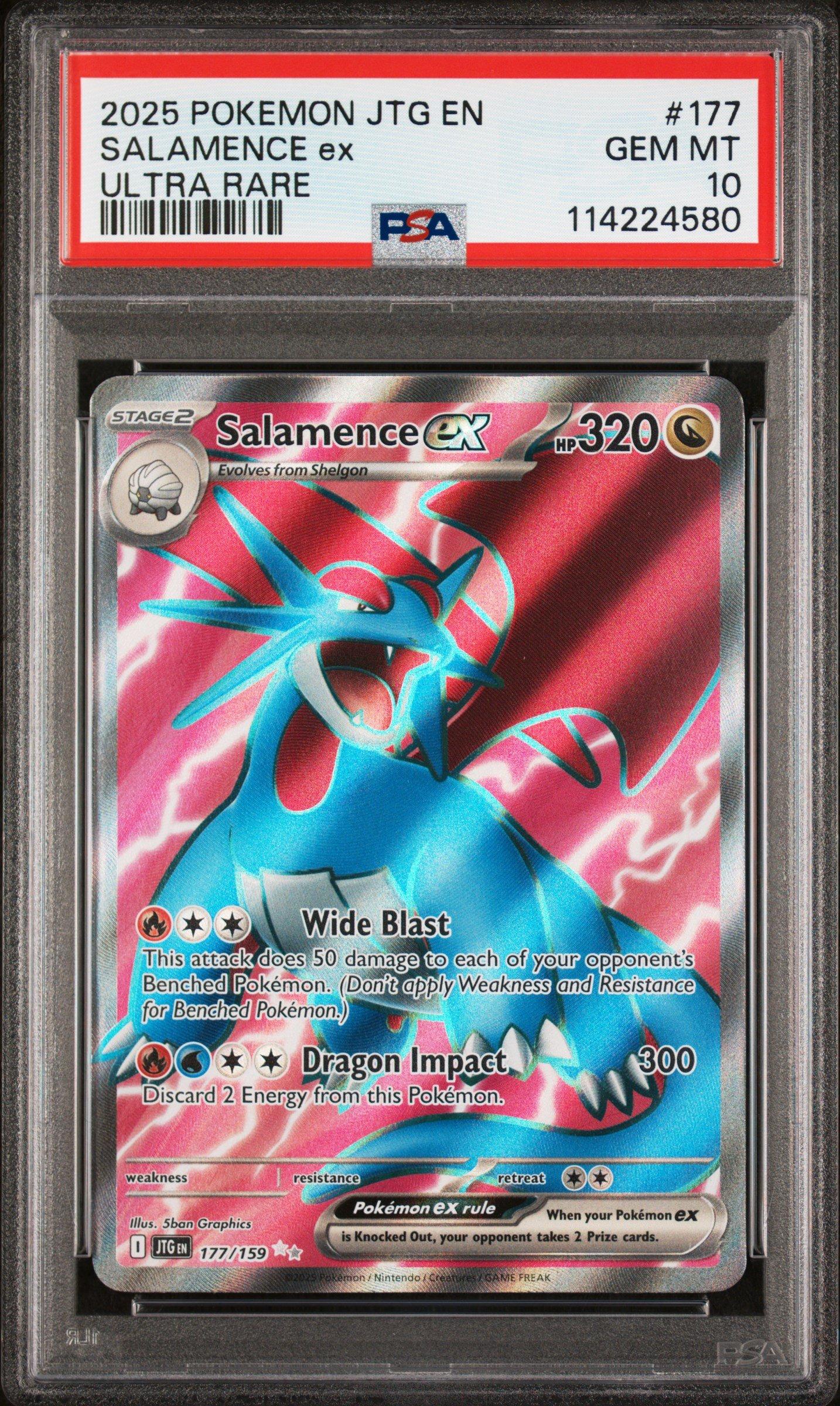2025 Pokemon Jtg En-journey Together 177 Salamence Ex Ultra Rare