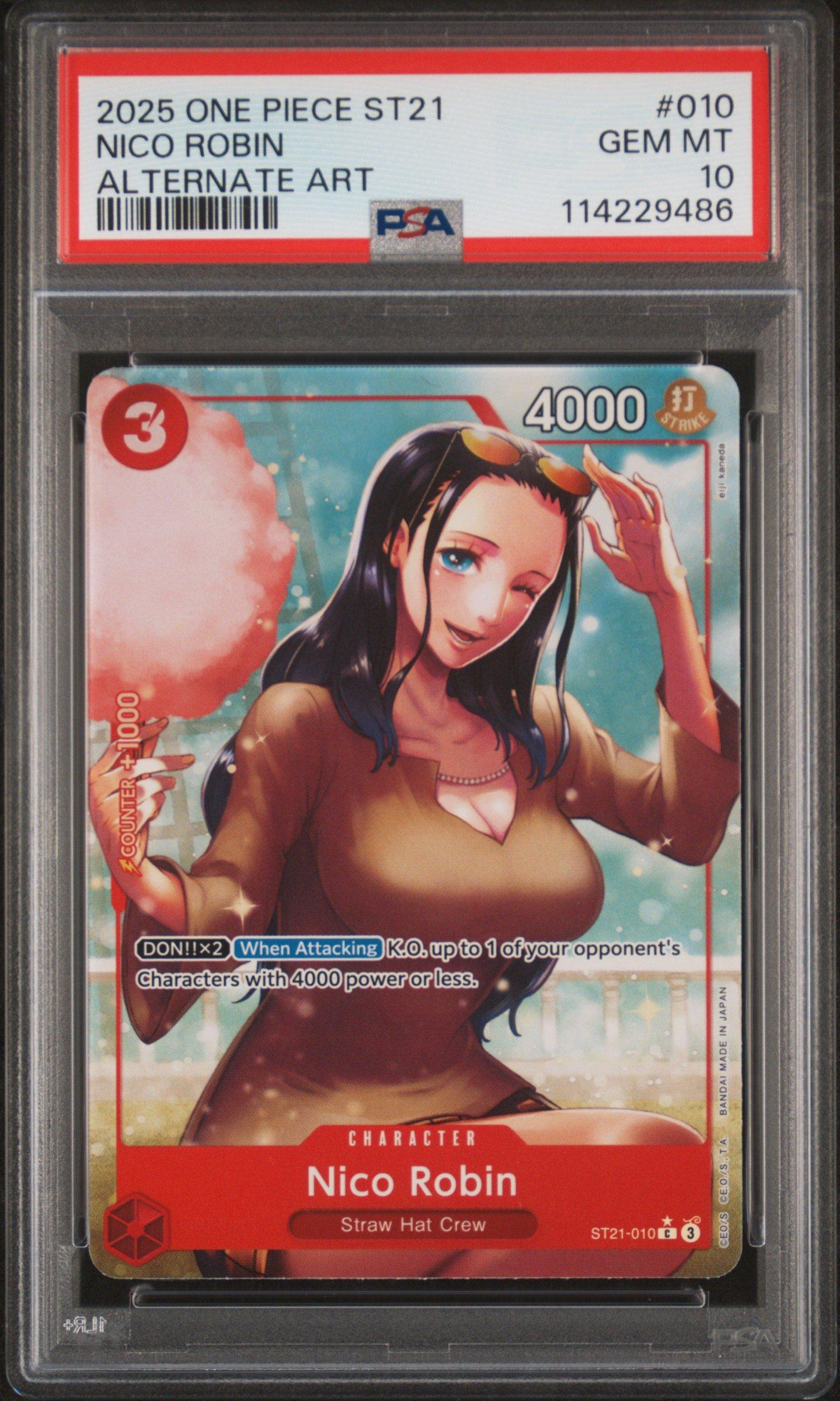 2025 One Piece Starter Deck St21-ex Gear 5 010 Nico Robin Alternate Art PSA 10