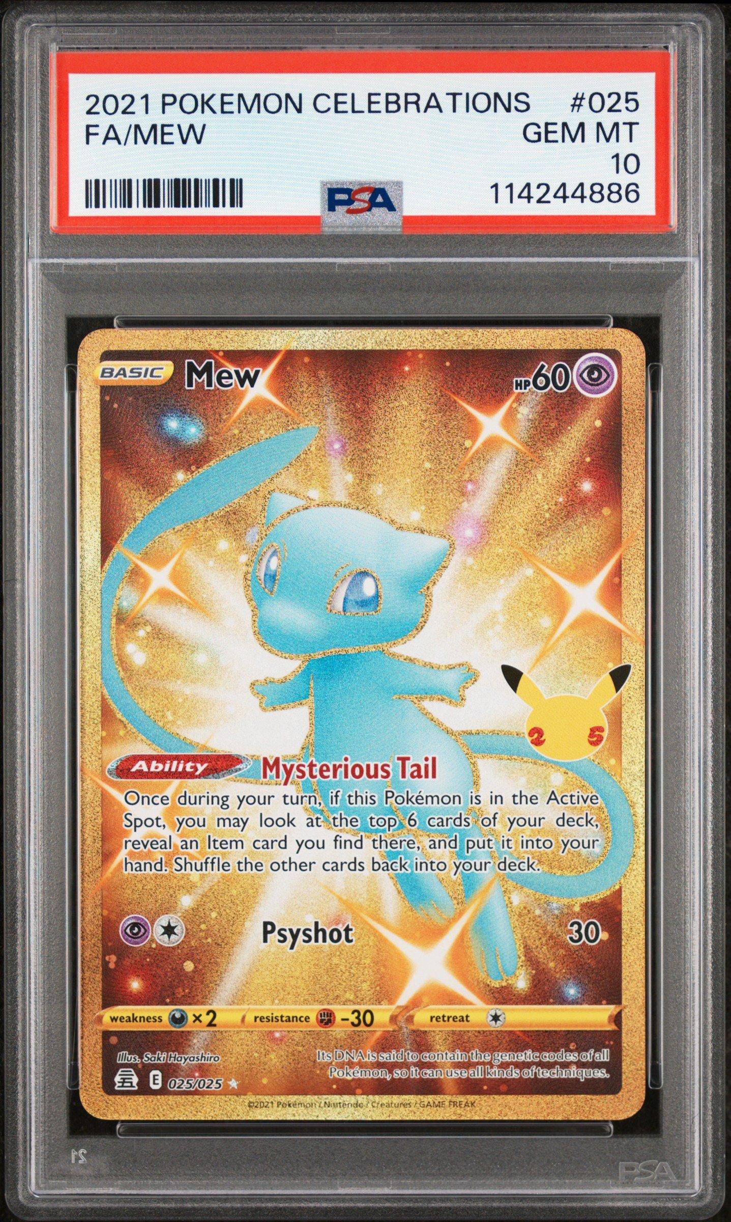 2021 Pokemon Celebrations 025 Full Art/mew PSA 10 | GameStop