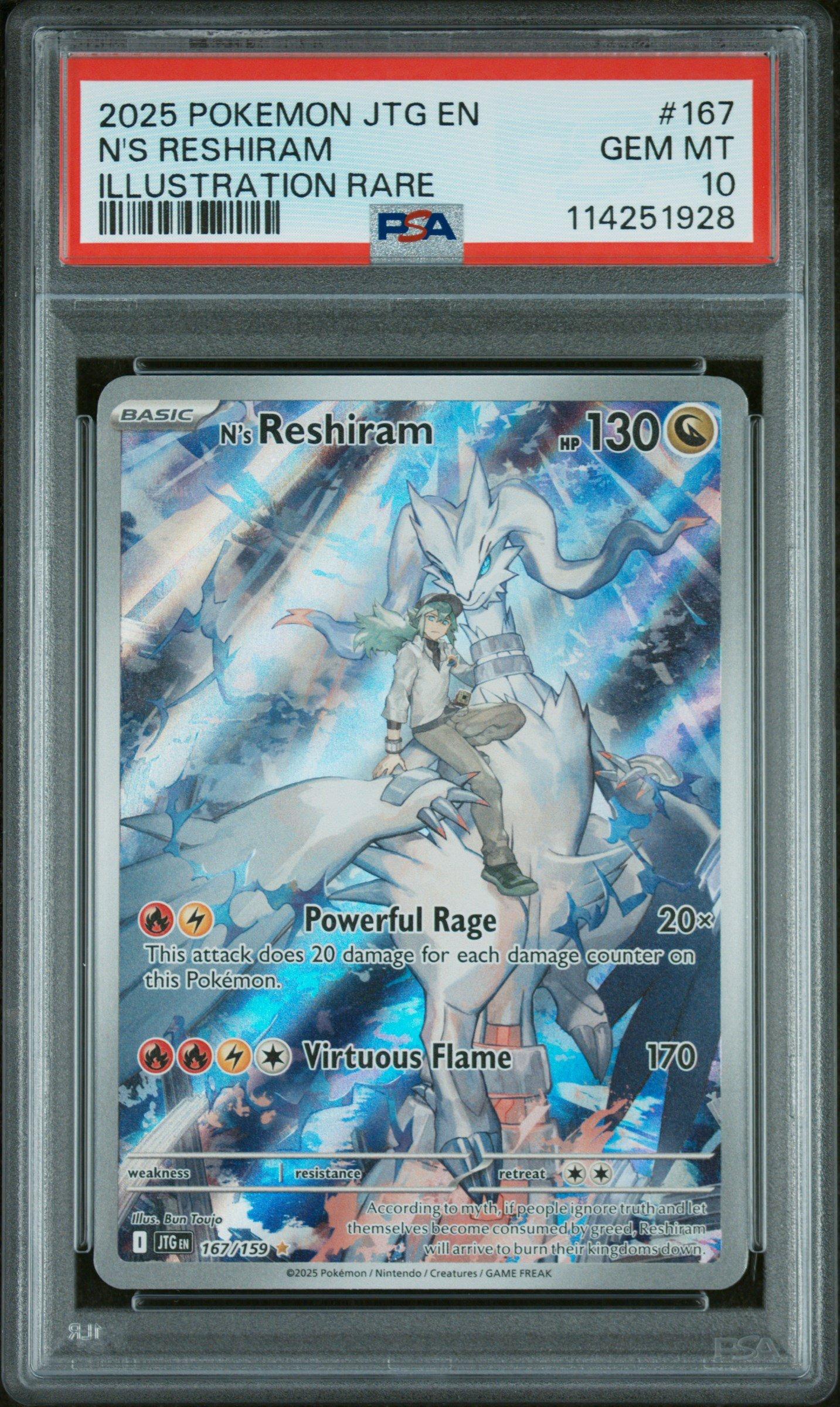 2025 Pokemon Jtg En-journey Together 167 N's Reshiram Illustration