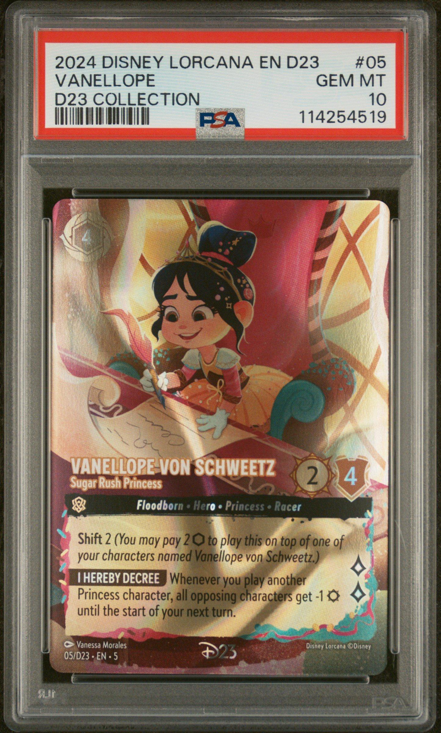 2024 Disney Lorcana En D23-d23 Expo Promo 05 Vanellope Von Schweetz - Sugar  Rush Princess D23 Collection PSA 10 Graded Card | GameStop