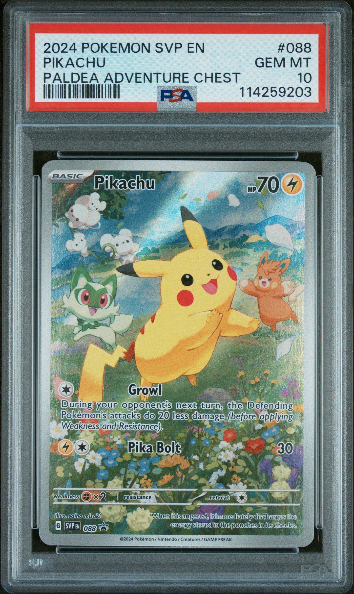 2024 Pokemon Svp En-sv Black Star Promo 088 Pikachu Paldea