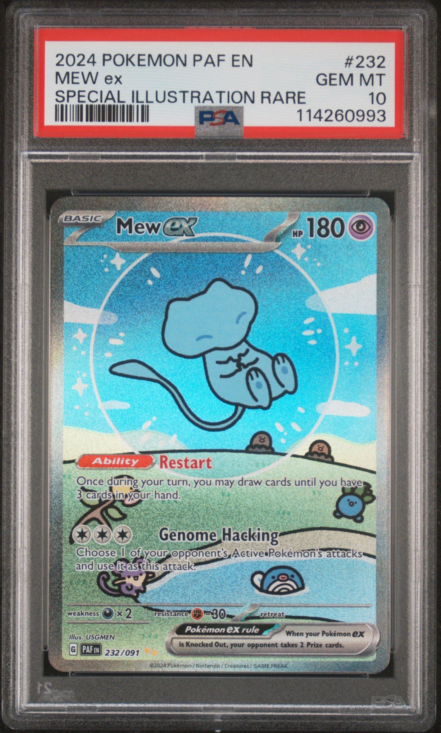 PSAグレーディング ポケモンカード 2024 Pokemon Paf En-paldean Fates 232 Mew Ex Special Illustration