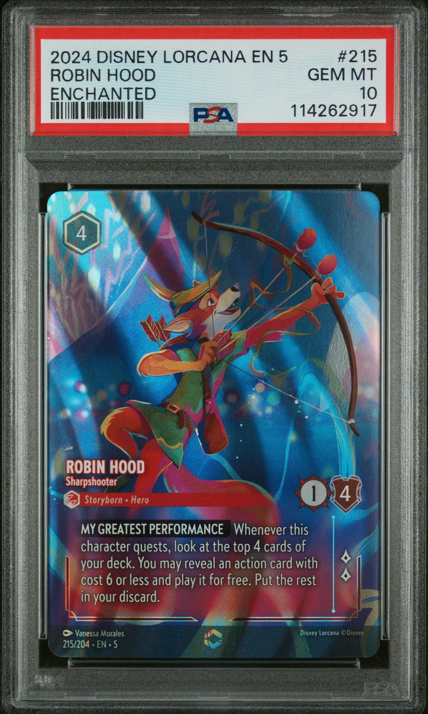 2024 Disney Lorcana En 5-shimmering Skies 215 Robin Hood