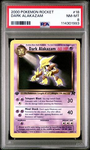 2000 Pokemon Rocket 18 Dark Alakazam PSA 8 | GameStop