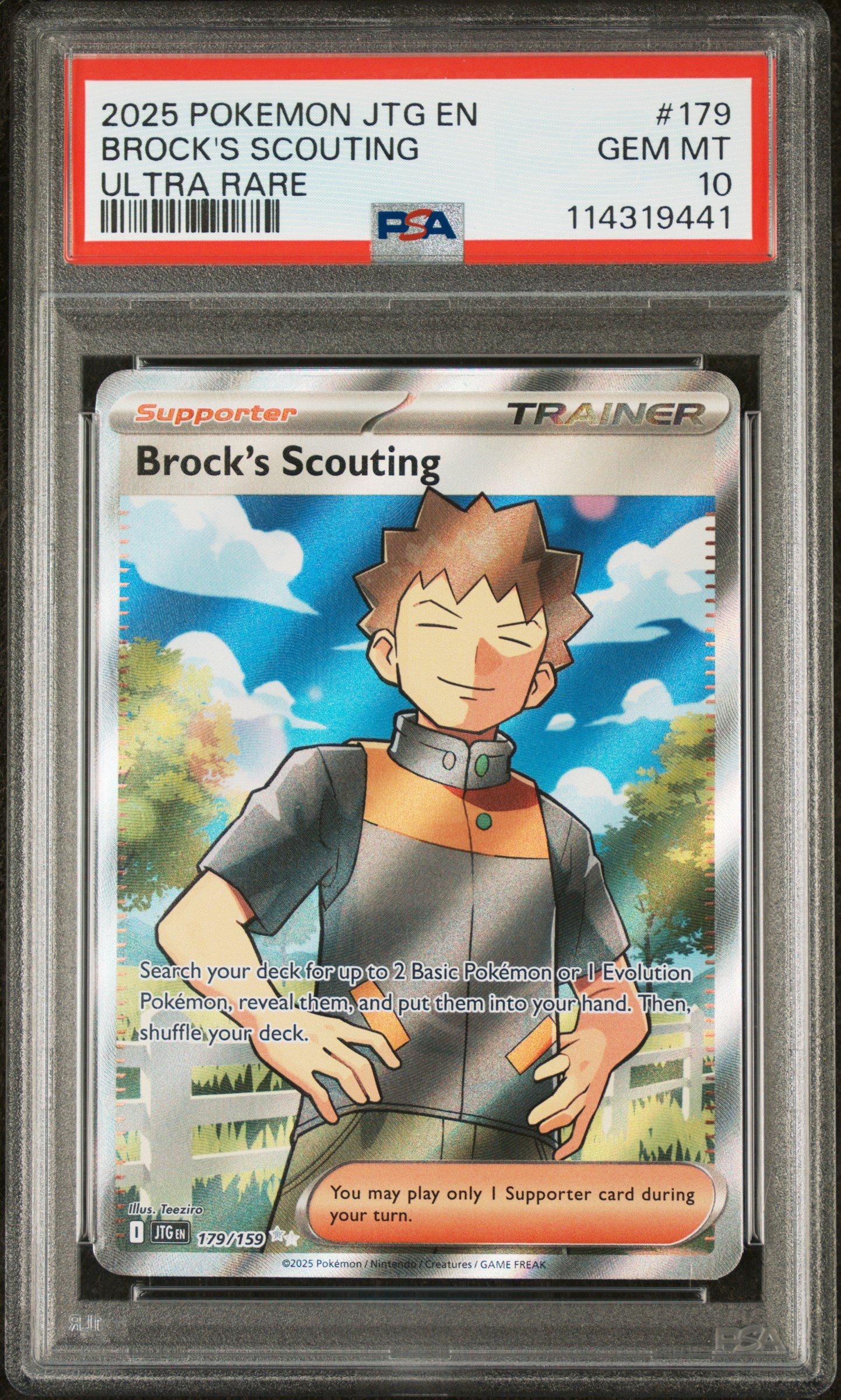 2025 Pokemon Jtg En-journey Together 179 Brock's Scouting Ultra