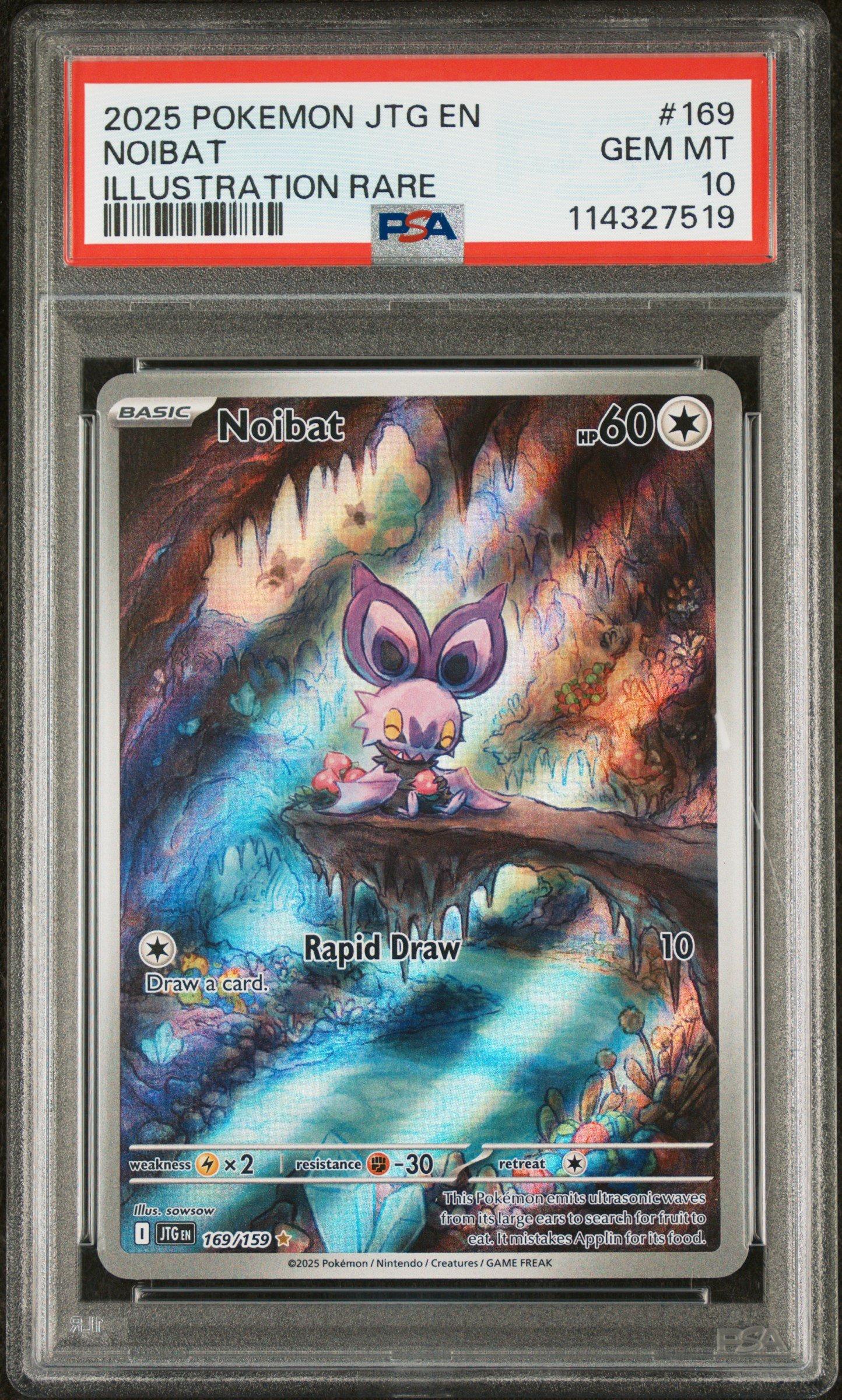 2025 Pokemon Jtg En-journey Together 169 Noibat Illustration Rare PSA 10  Graded Card | GameStop