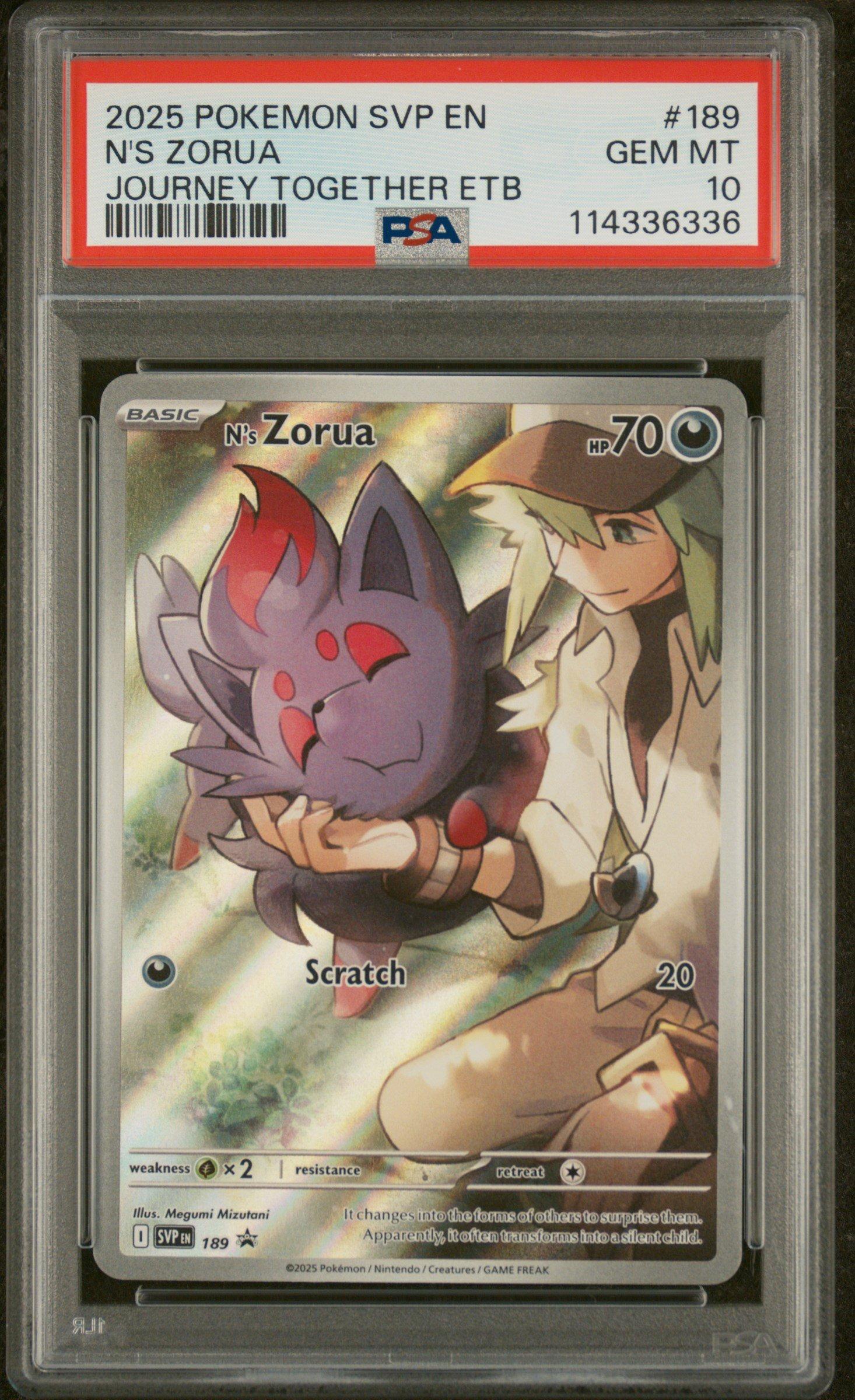 2025 Pokemon Svp En-sv Black Star Promo 189 N's Zorua Journey