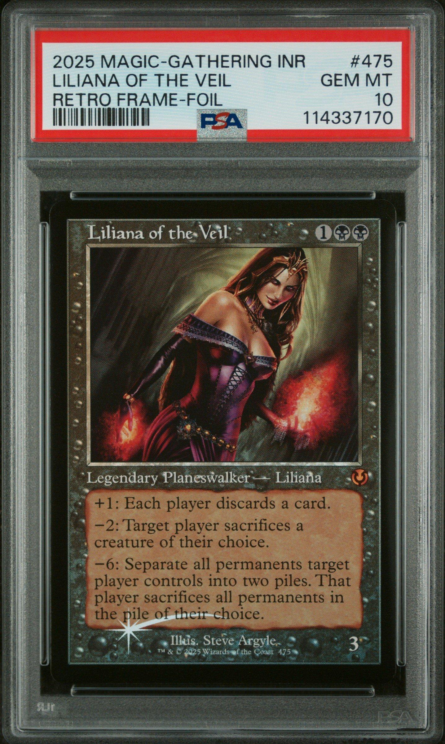 2025 Magic The Gathering Innistrad Remastered 475 Liliana Of The Veil Retro Frame-foil PSA 10