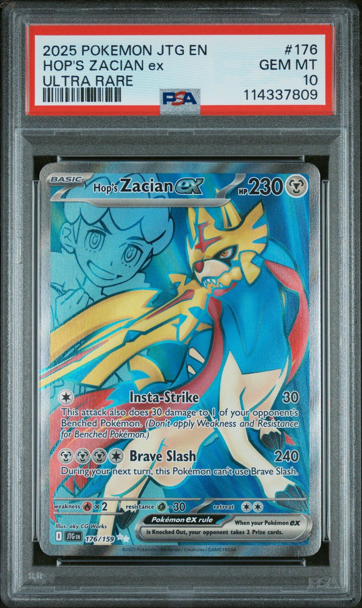 2025 Pokemon Jtg En-journey Together 176 Hop's Zacian Ex Ultra