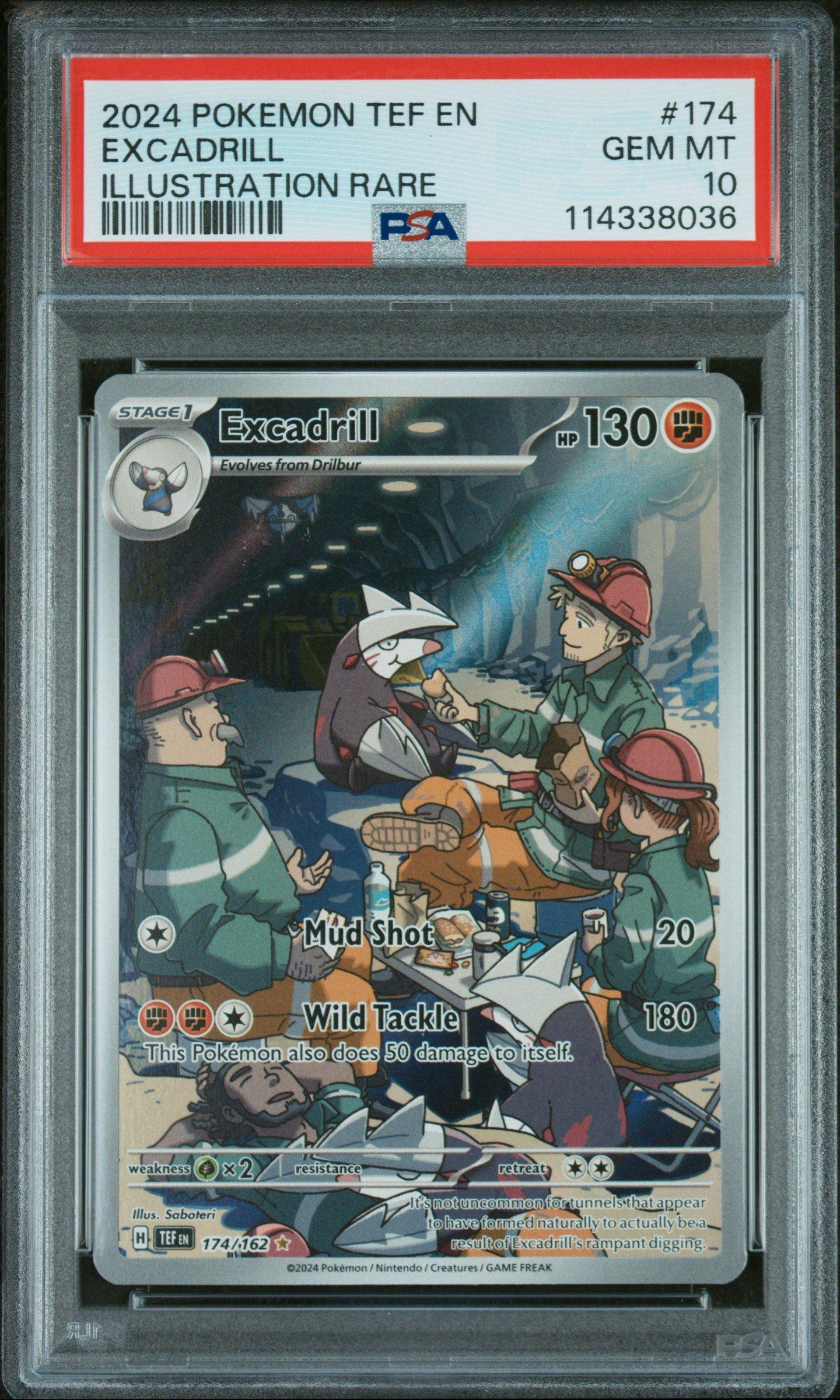 2024 Pokemon Tef En-temporal Forces 174 Excadrill Illustration