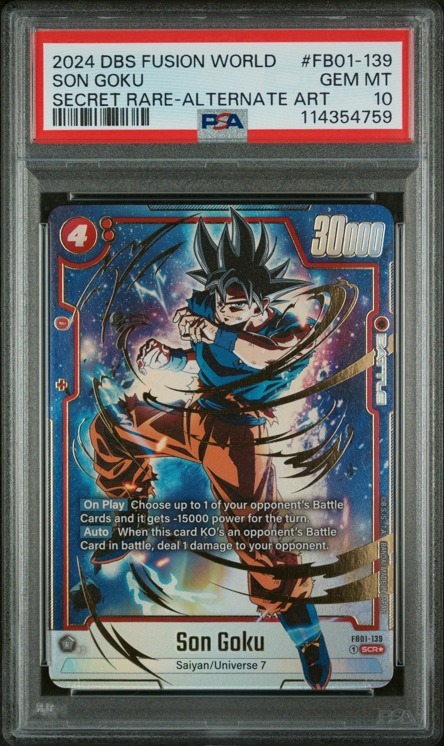 2024 DBS 孫悟空 FB01-139 PSA10 Son Goku PSA 10 - FB01-139 - Super Alt Art SCR - Dragon Ball
