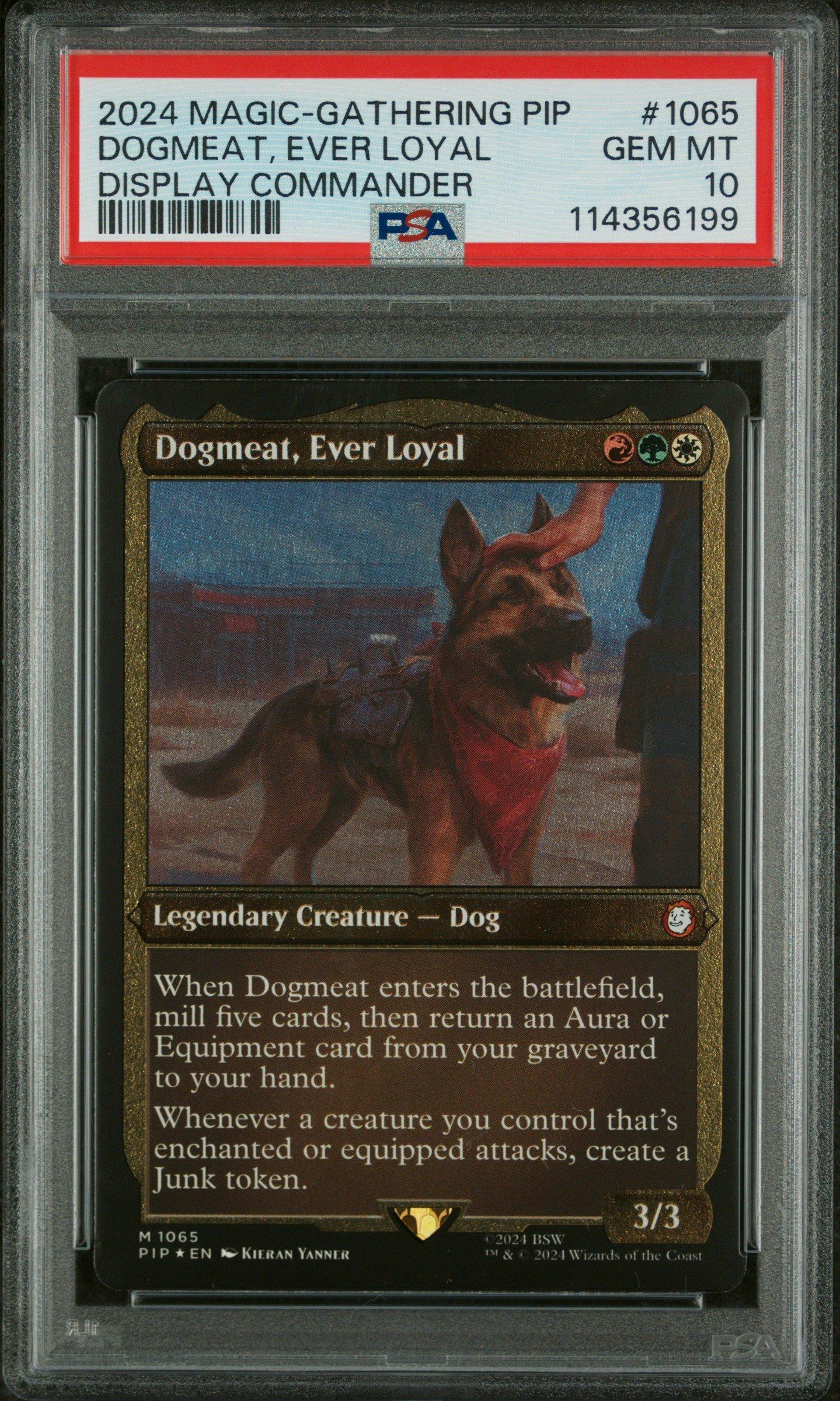 2024 Magic The Gathering Fallout 1065 Dogmeat, Ever Loyal Display Commander  PSA 10 Graded Card | GameStop