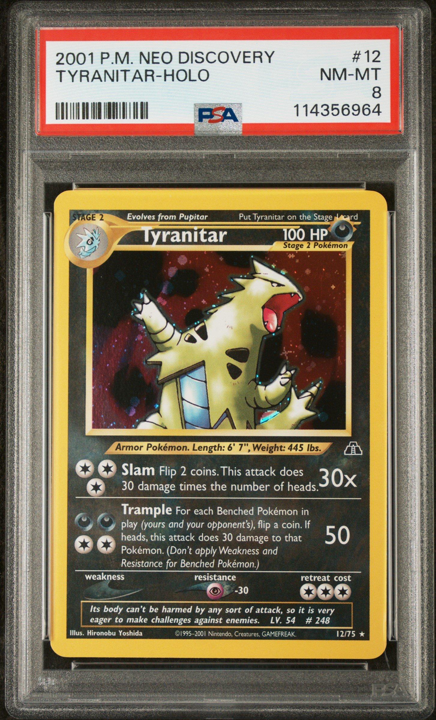 2001 Pokemon Neo Discovery 12 Tyranitar-holo PSA