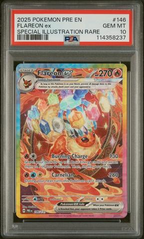 ポケモンカードゲーム Flareon ex 146 Pokemon Card SAR 2025 Pokemon Pre En-prismatic Evolutions 146 Flareon Ex