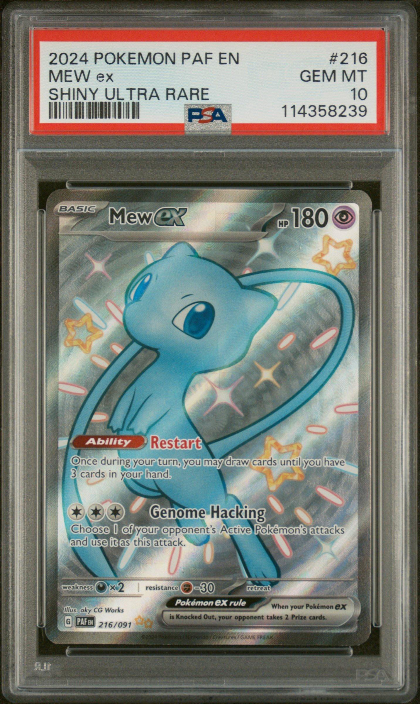 2024 Pokemon Paf En-paldean Fates 216 Mew Ex Shiny Ultra Rare PSA