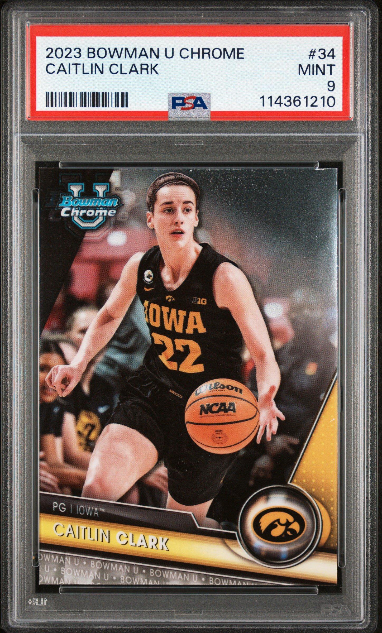2023 Bowman University Chrome 34 Caitlin Clark PSA