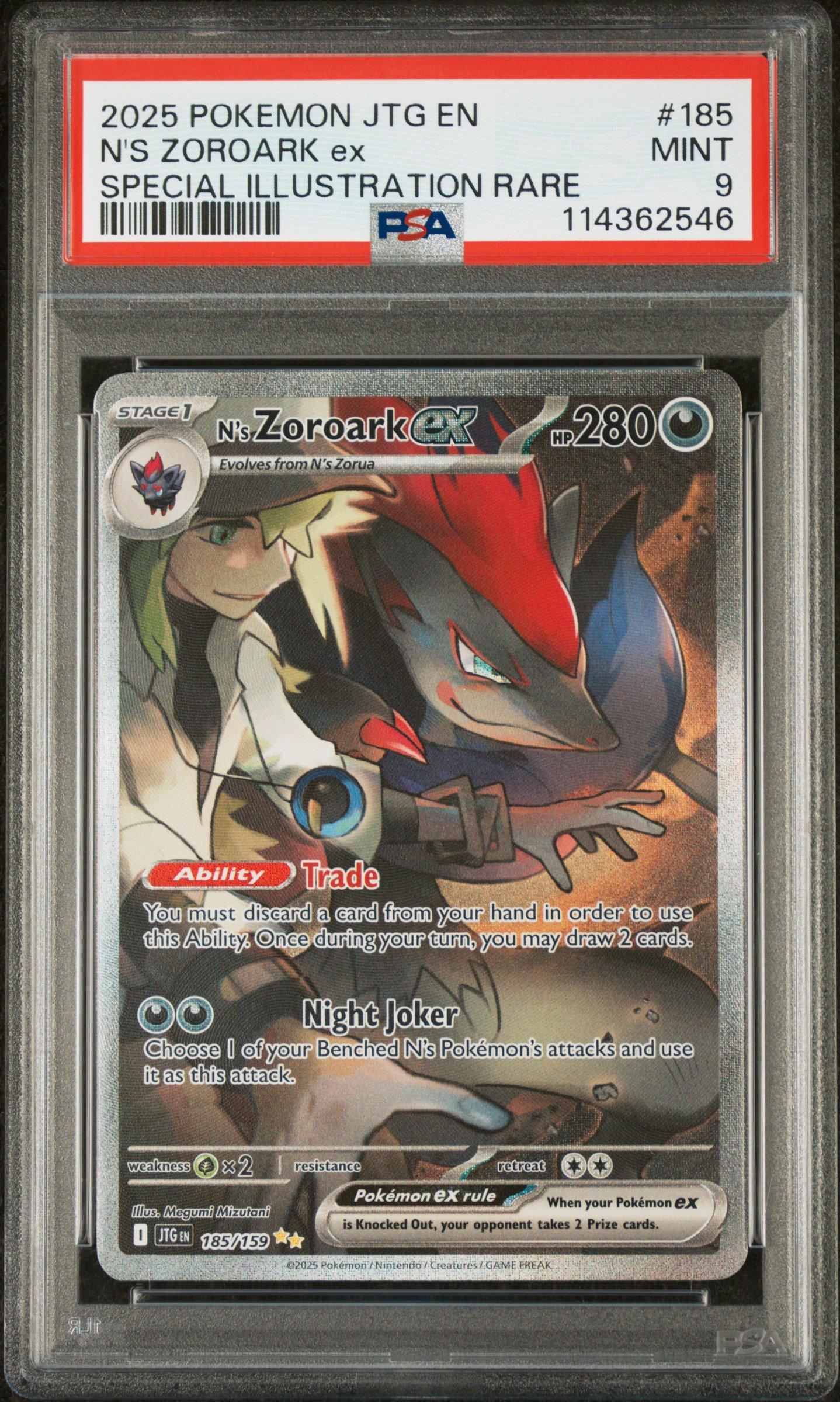 2025 Pokemon Jtg En-journey Together 185 N's Zoroark Ex Special