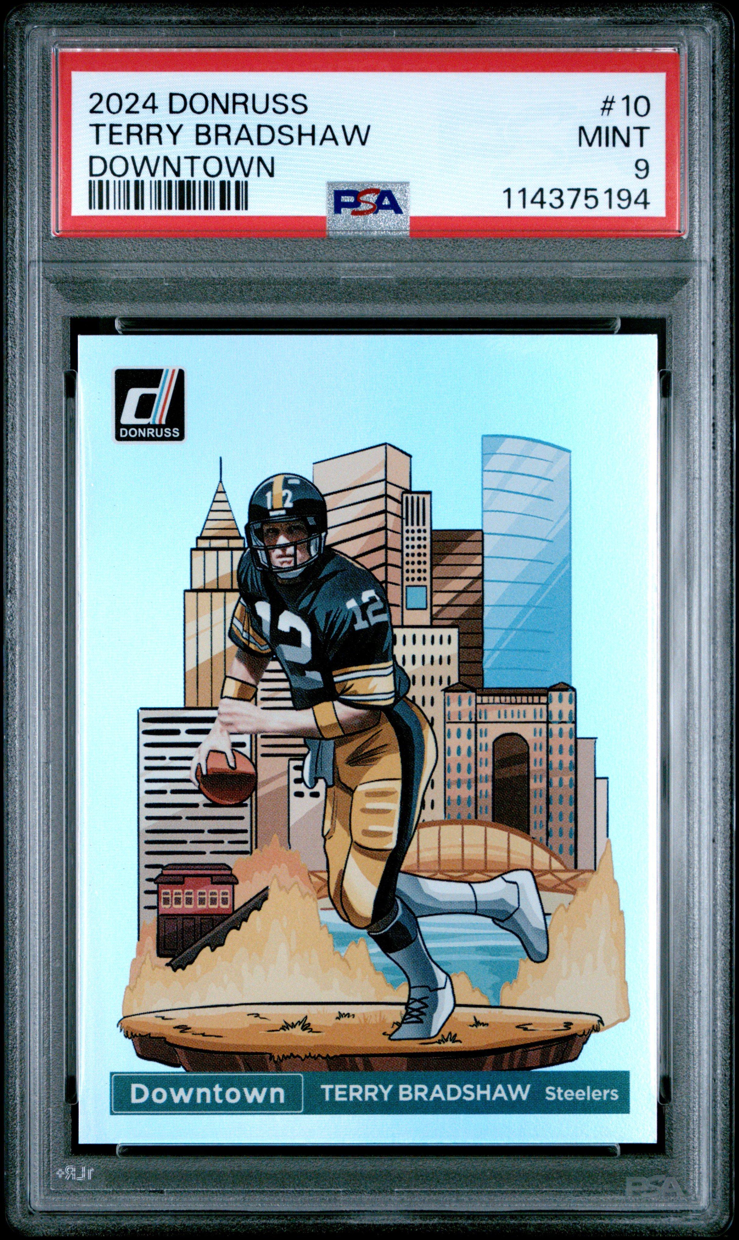 2024 Panini Donruss Downtown! 10 Terry Bradshaw PSA 9