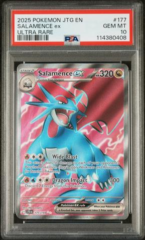 2025 Pokemon Jtg En-journey Together 177 Salamence Ex Ultra