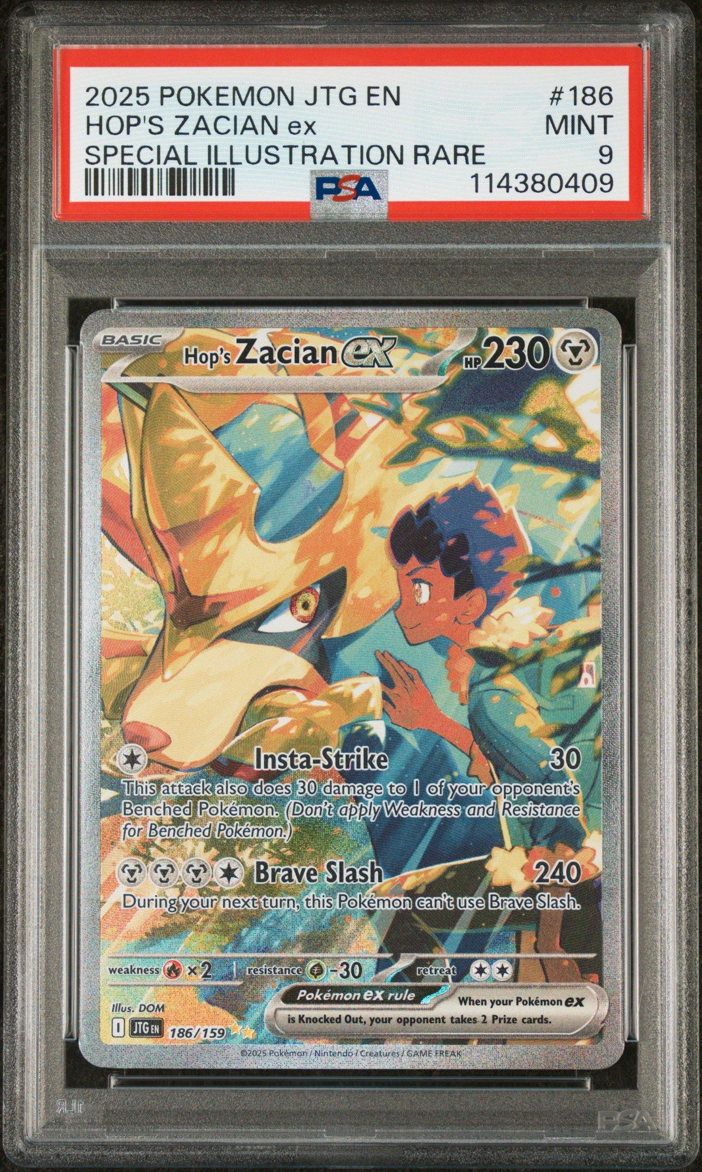 2025 Pokemon Jtg En-journey Together 186 Hop's Zacian Ex Special