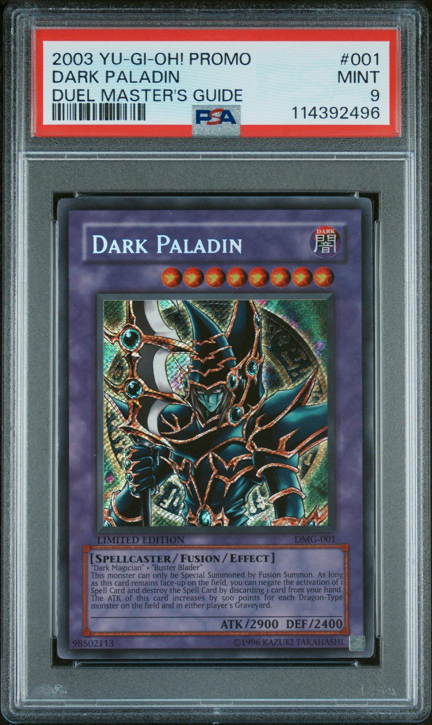 2003 Yu-gi-oh! Promo 001 Dark Paladin Duel Master's Guide PSA
