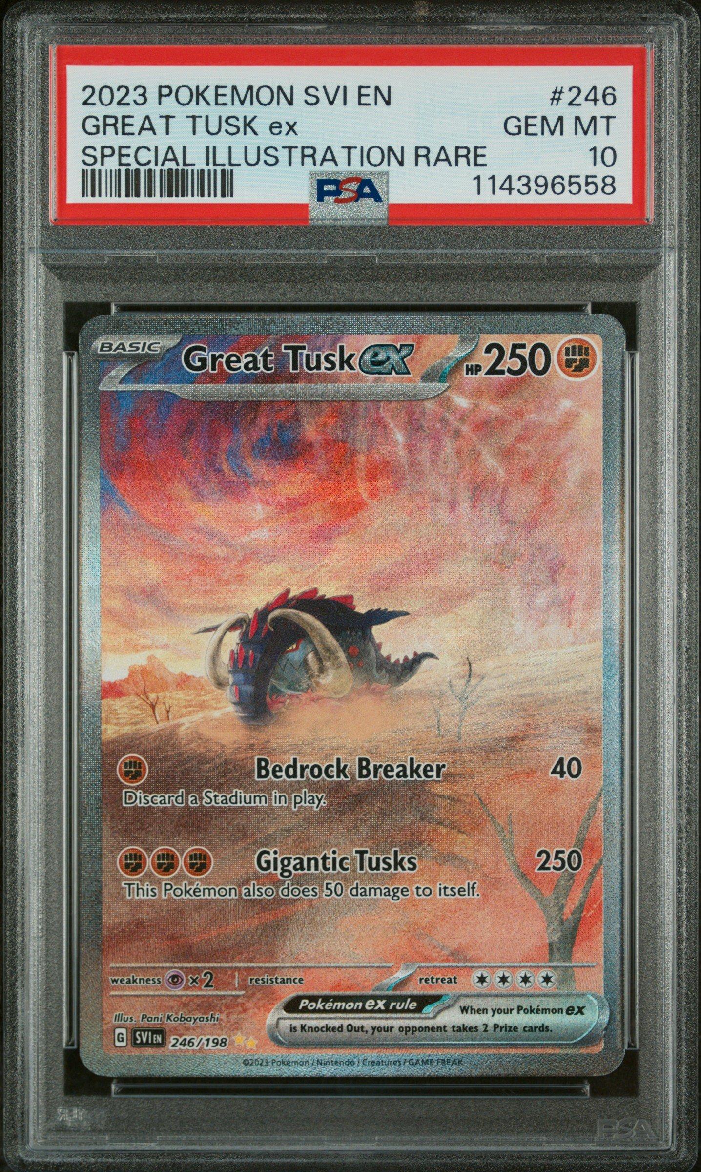 2023 Pokemon Svi En-scarlet & Violet 246 Great Tusk Ex Special Illustration Rare PSA