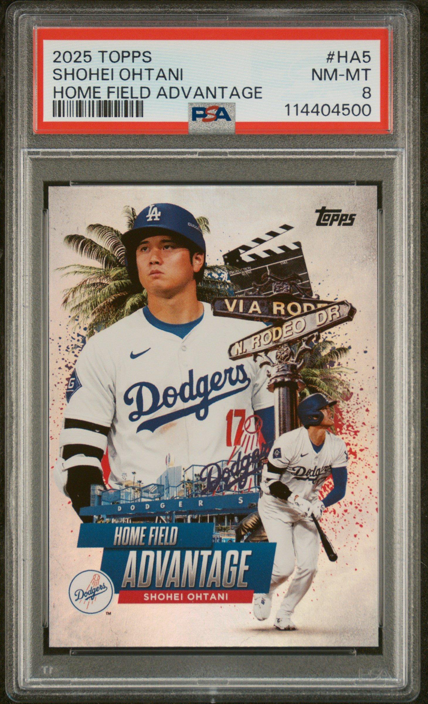 SHOHEI 2025 Topps Home Field Advantage Ha5 Shohei Ohtani PSA 8 Graded