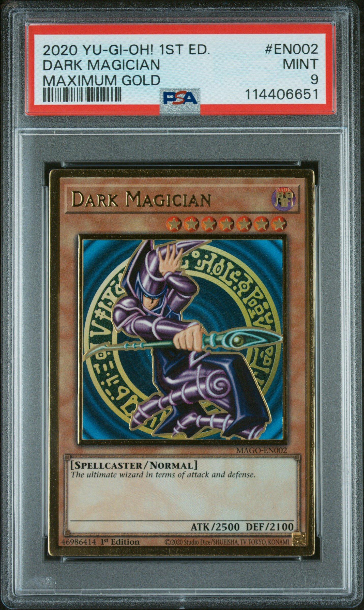2020 Yu-gi-oh! Maximum Gold En002 Dark Magician 1st Edition PSA 9