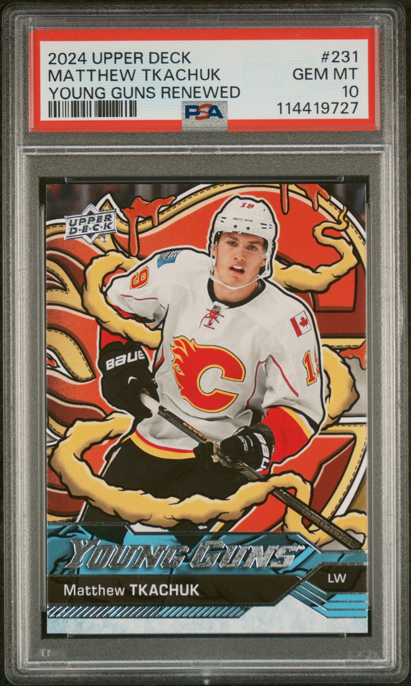 2024 Upper Deck Young Guns Renewed 231 Matthew Tkachuk PSA 10