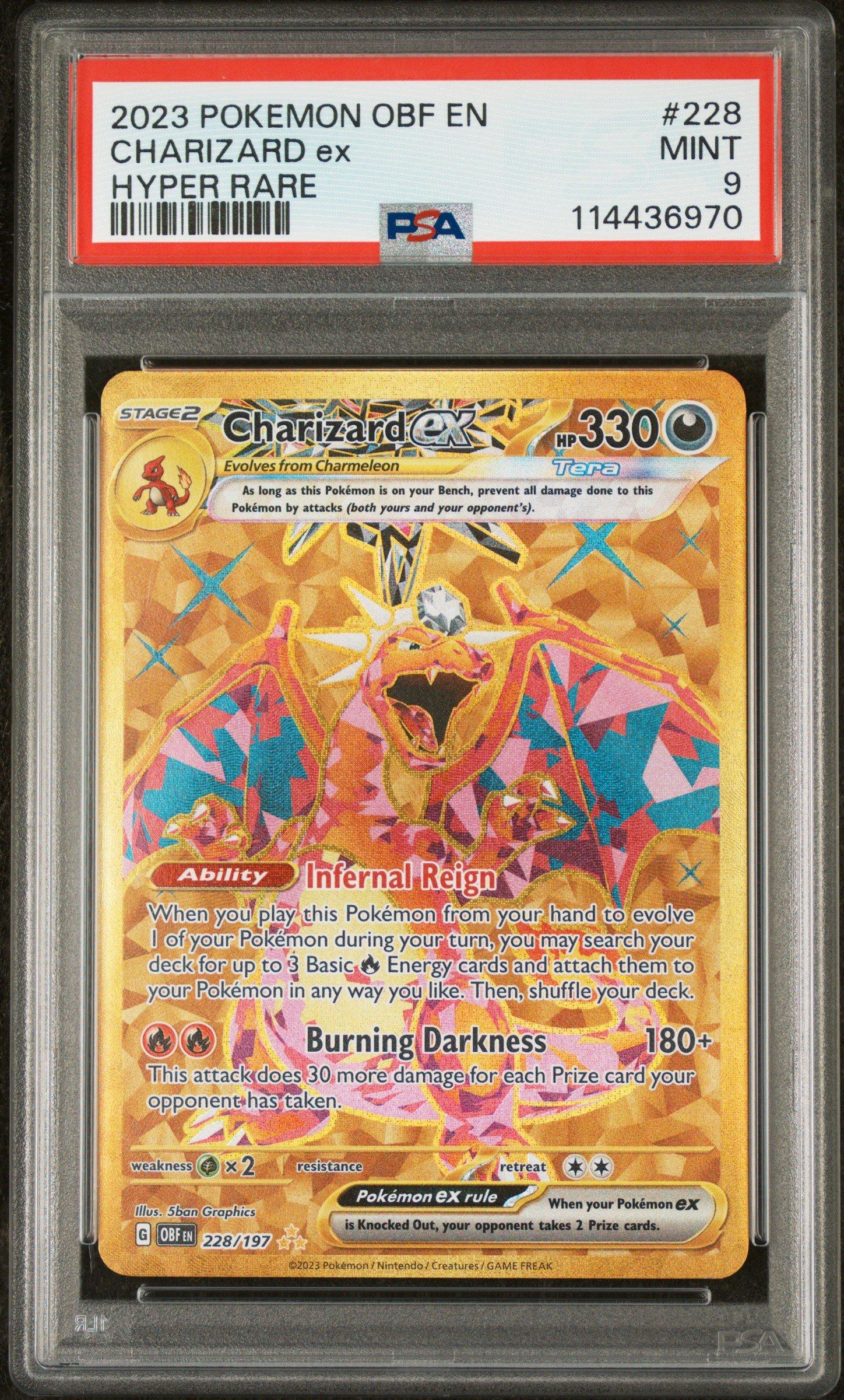 hyper rare charizard pokmon card Pokemon - ex 228/197 - Obsidian Flames - clear acrylic holder that perfectly accentuates the stunning visual design and character artwork Mega Charizard X EX 2025