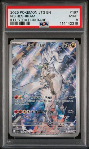 PSA 9 タロsar 2025 Pokemon Jtg En-journey Together 167 N's Reshiram
