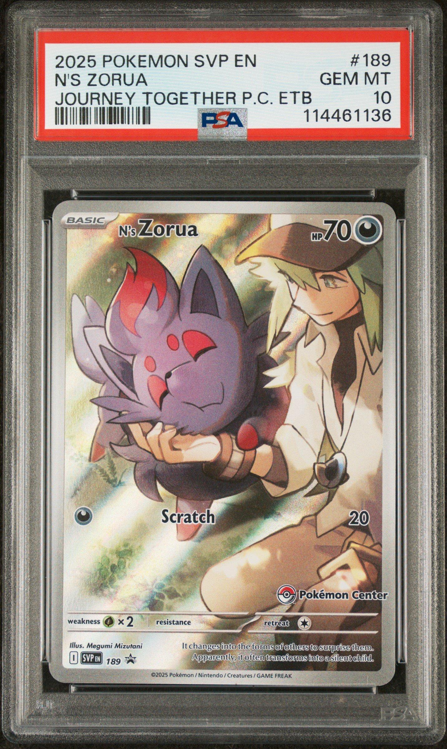 2025 Pokemon Svp En-sv Black Star Promo 189 N's Zorua Journey