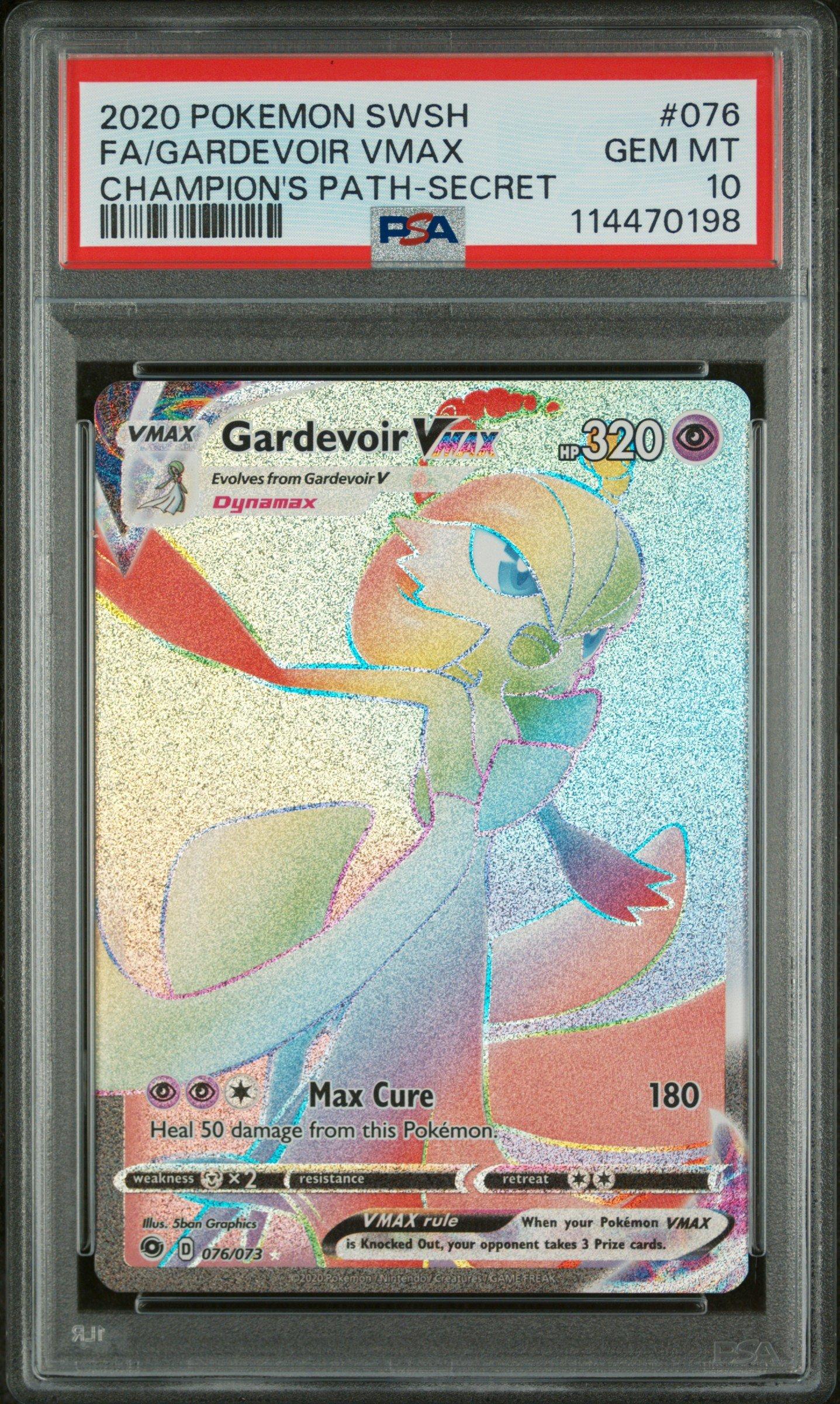 2020 Pokemon Sword & Shield Champion's Path 076 Full Art/gardevoir Vmax Secret PSA