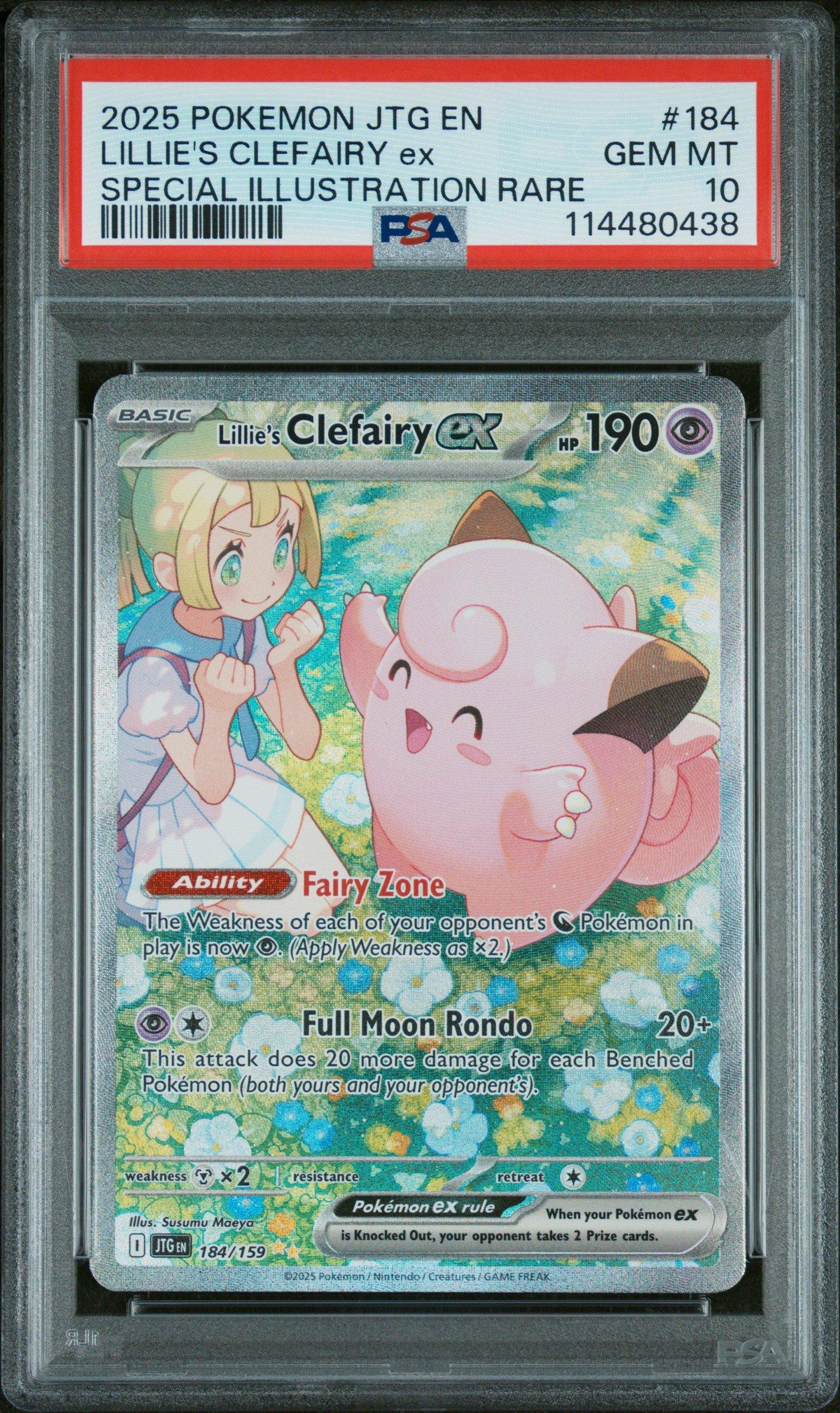 2025 Pokemon Jtg En-journey Together 184 Lillie's Clefairy Ex