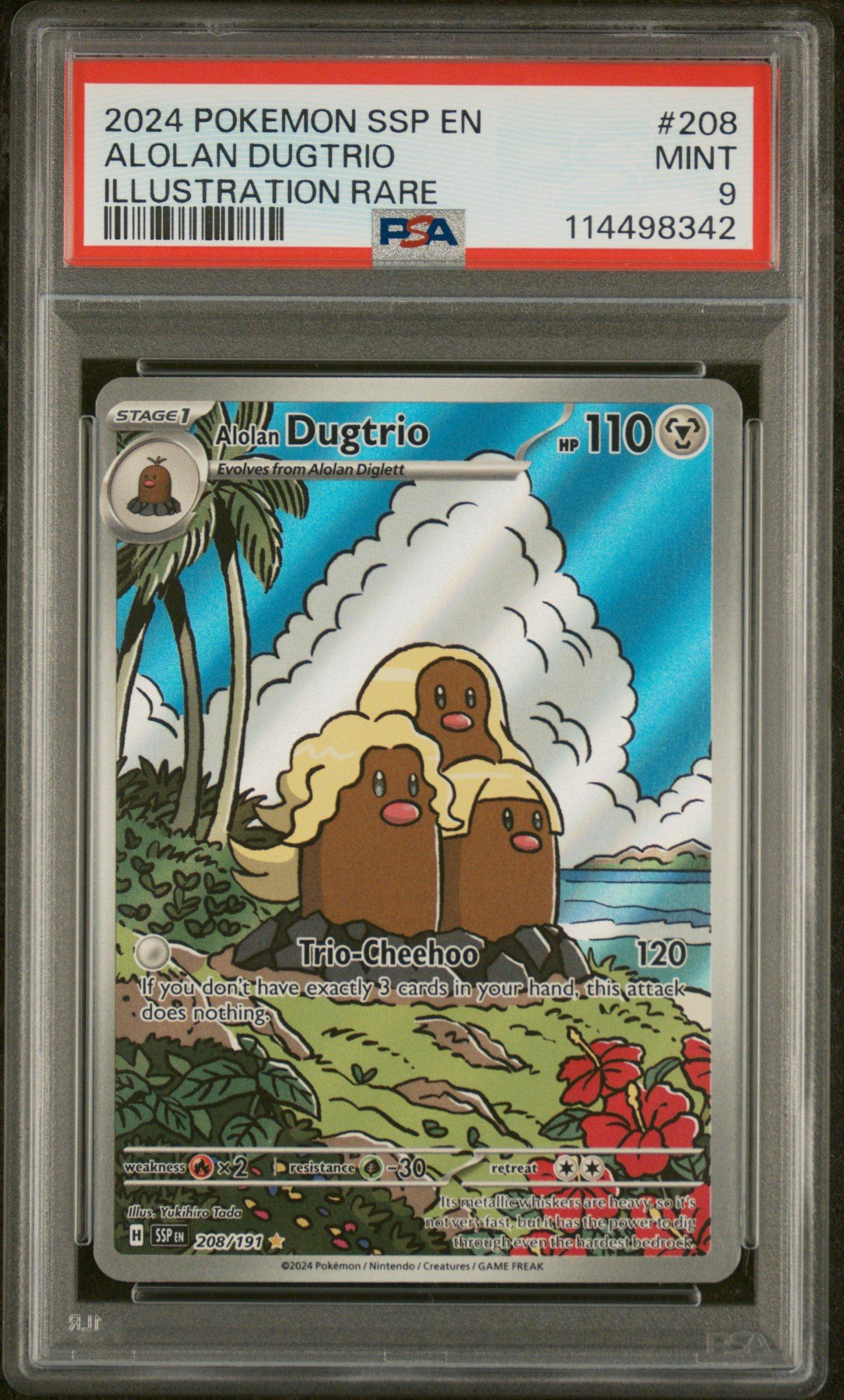 2024 Pokemon Ssp En-surging Sparks 208 Alolan Dugtrio Illustration