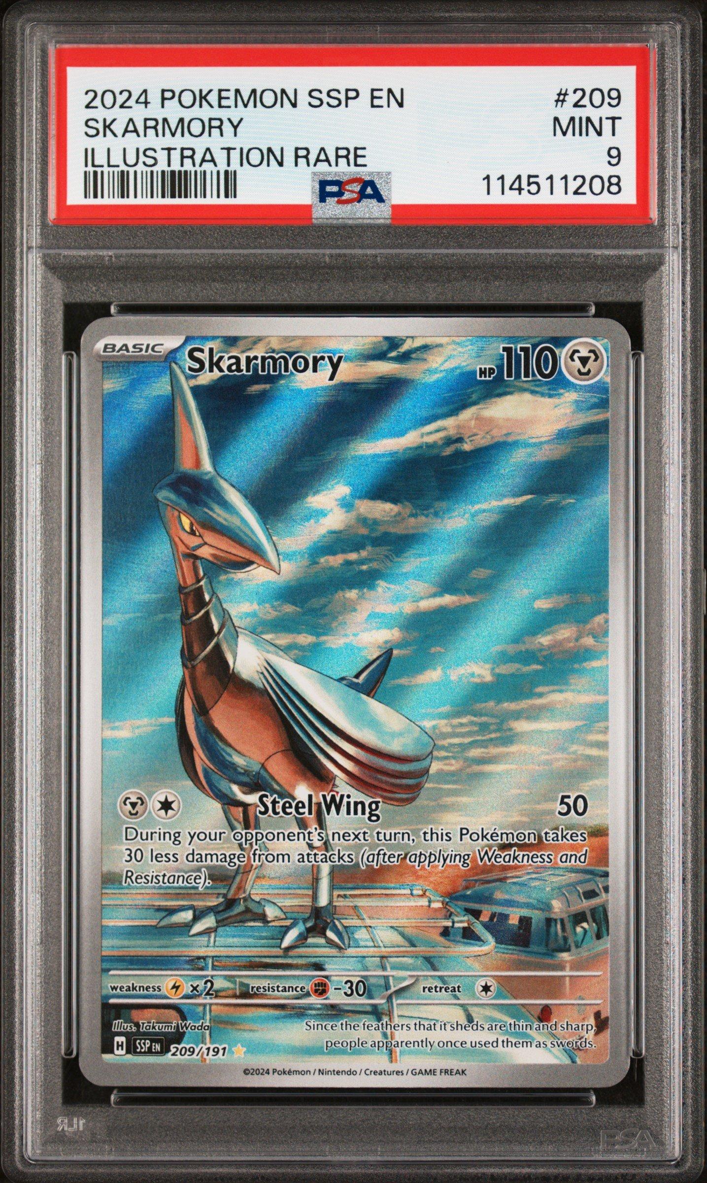 2024 Pokemon Ssp En-surging Sparks 209 Skarmory Illustration Rare