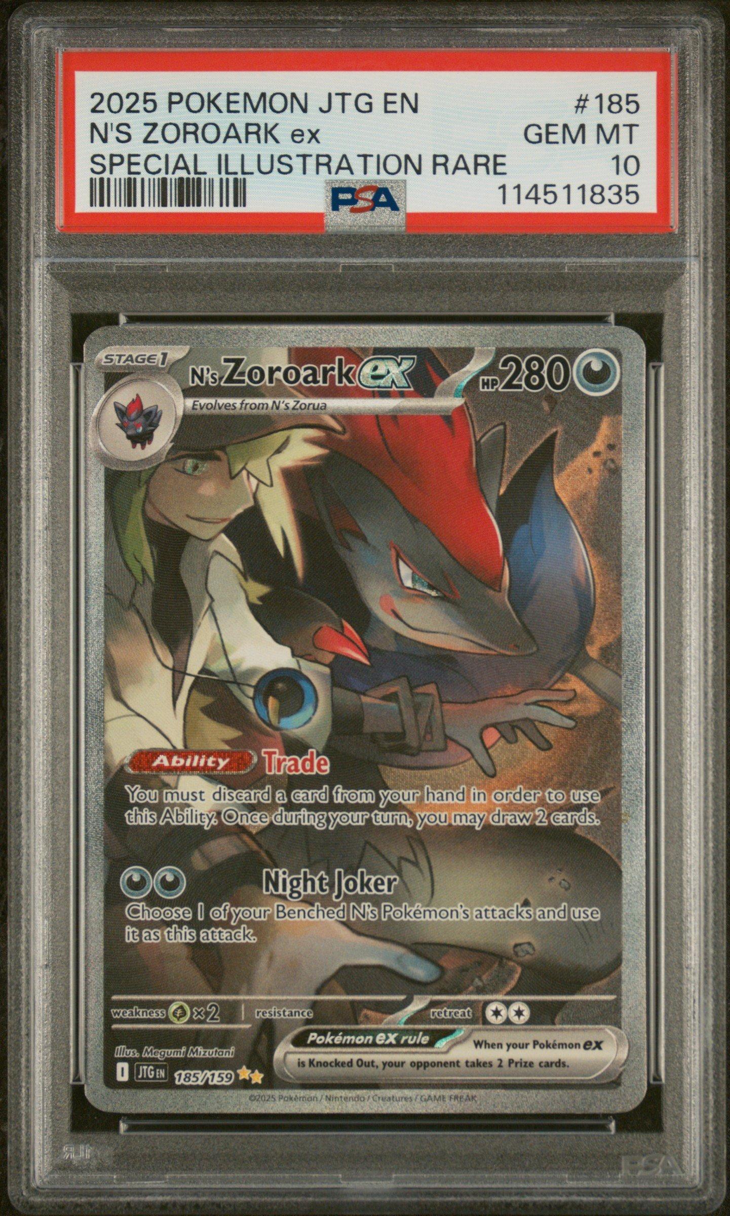 2025 Pokemon Jtg En-journey Together 185 N's Zoroark Ex Special