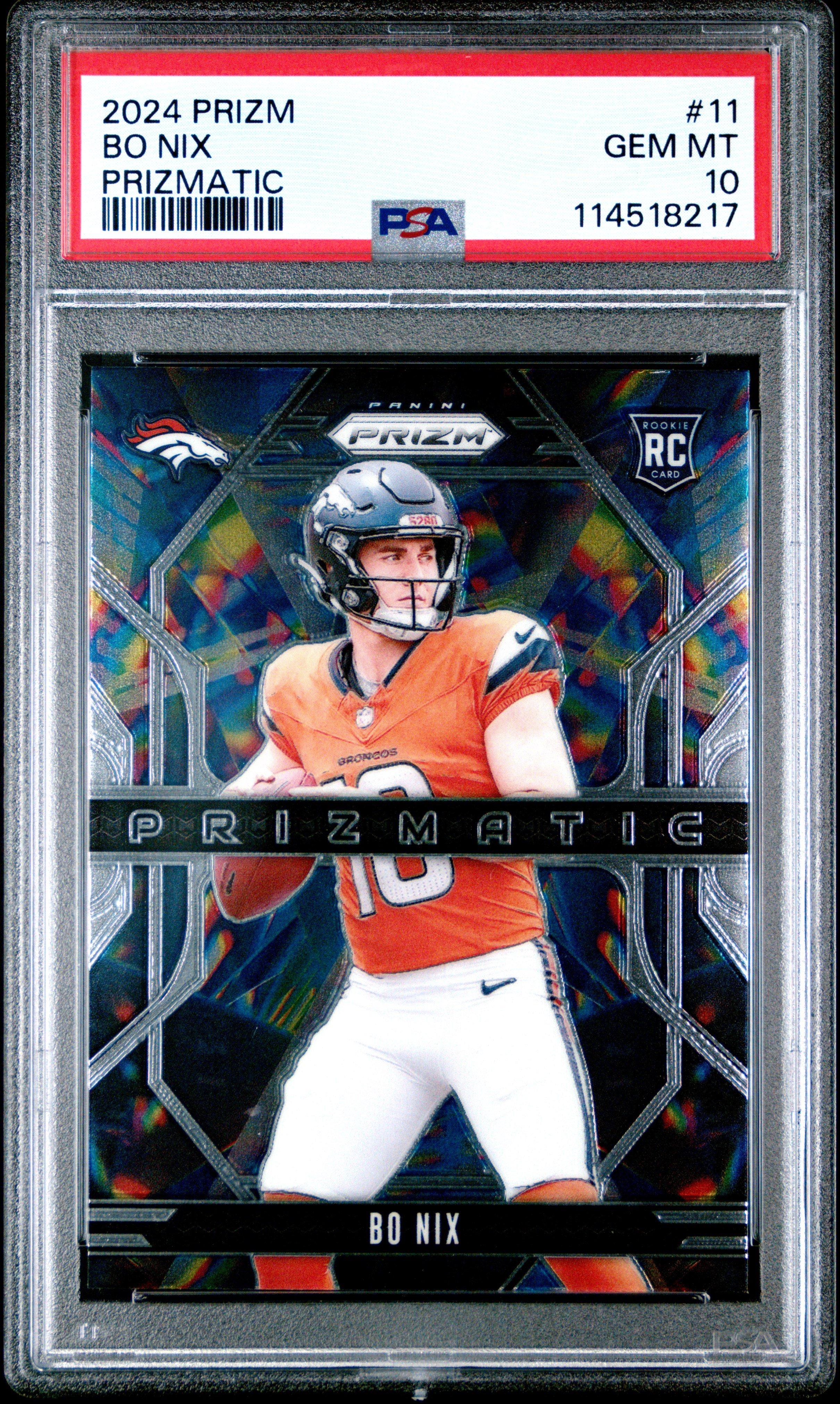 2024 Panini Prizm Prizmatic 11 Bo Nix PSA 10
